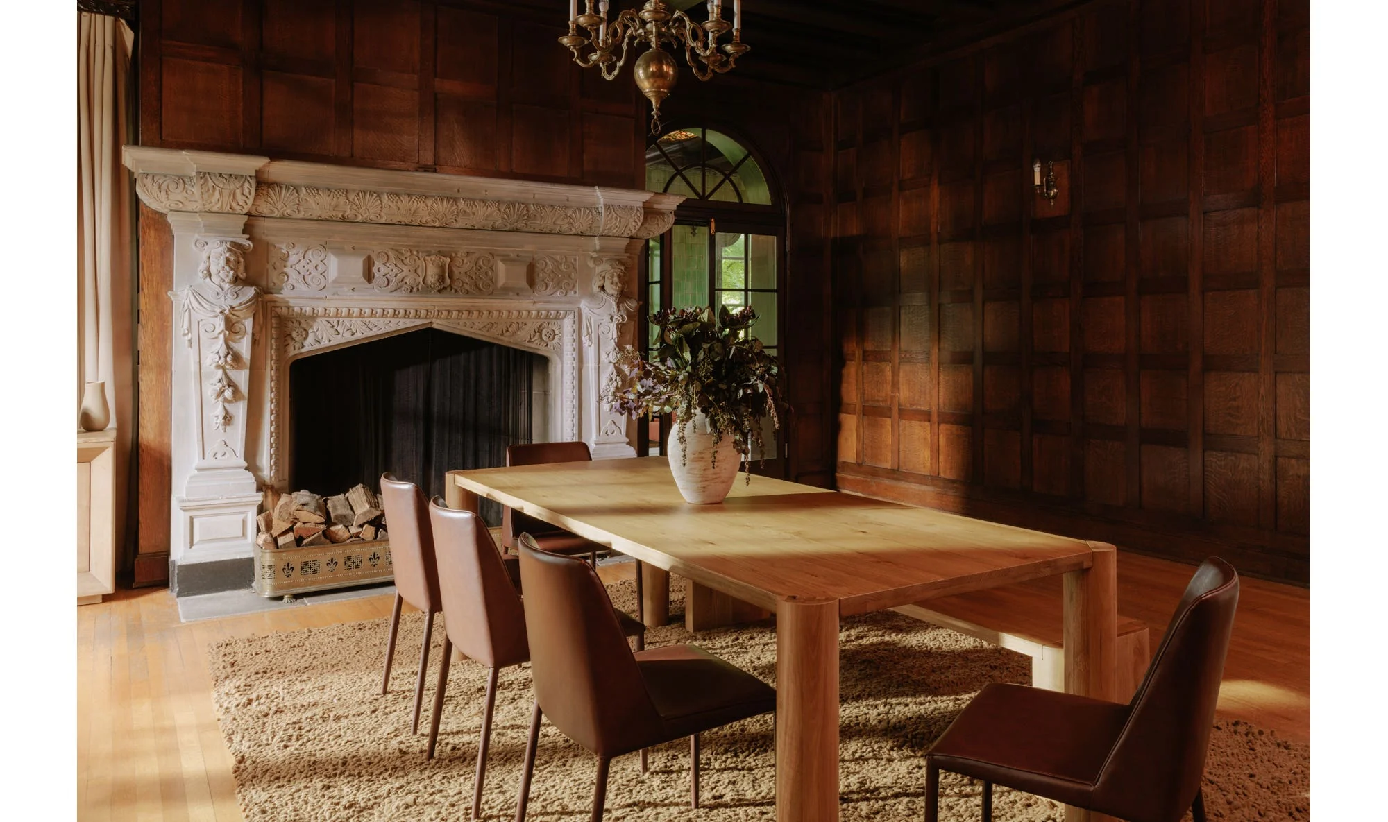 Moe's Home Post Large Table Large Natural Oak - Image 2