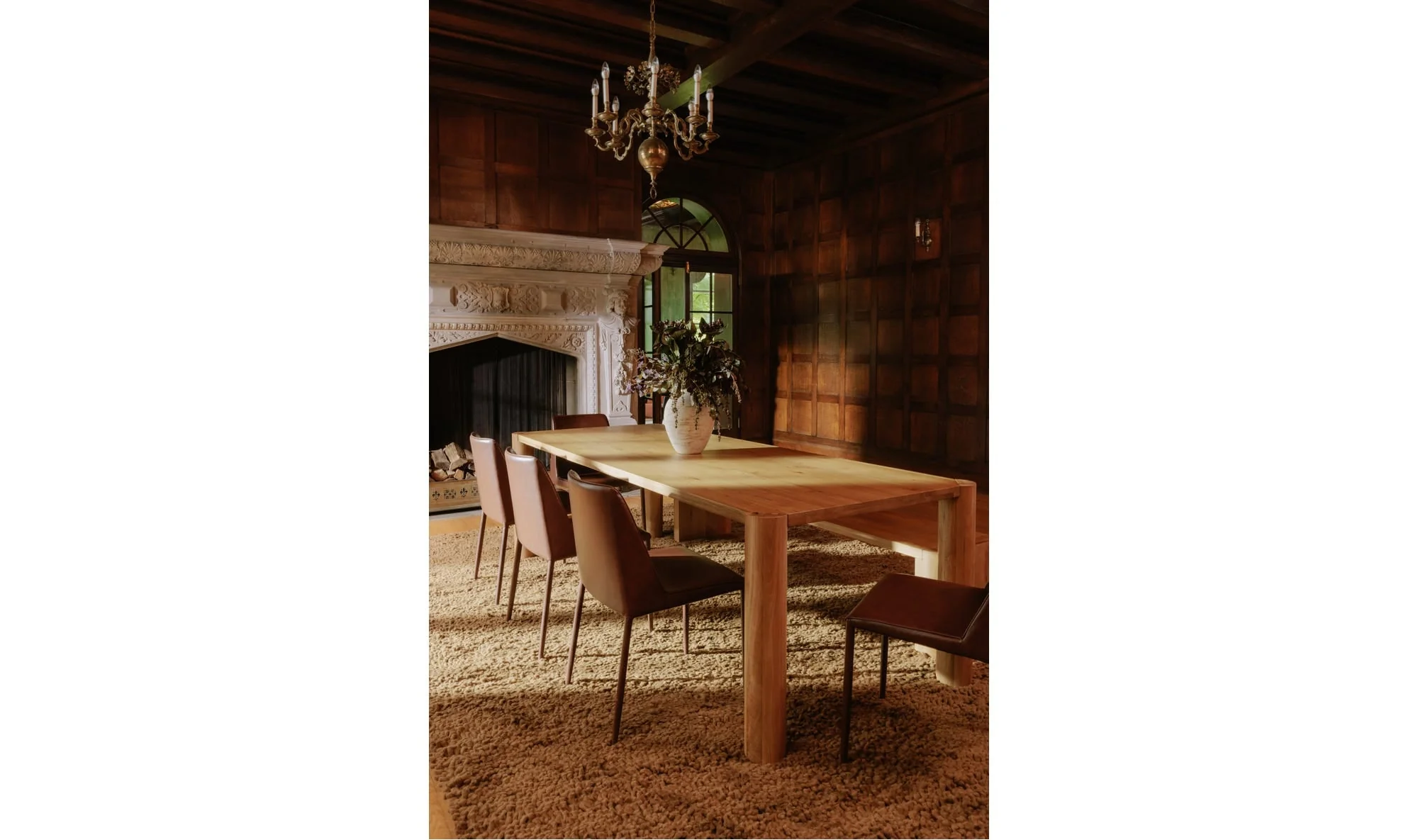 Moe's Home Post Large Table Large Natural Oak - Image 3