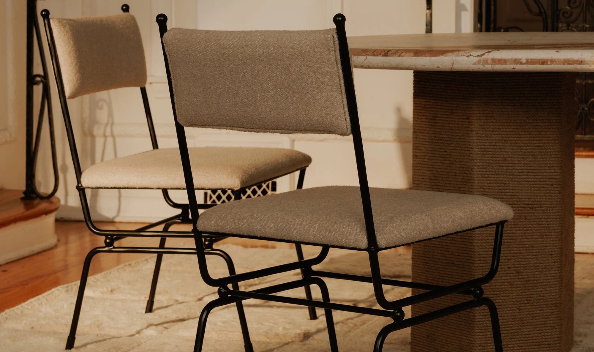 Moe's Home Posta Dining Chair Beige - Image 4