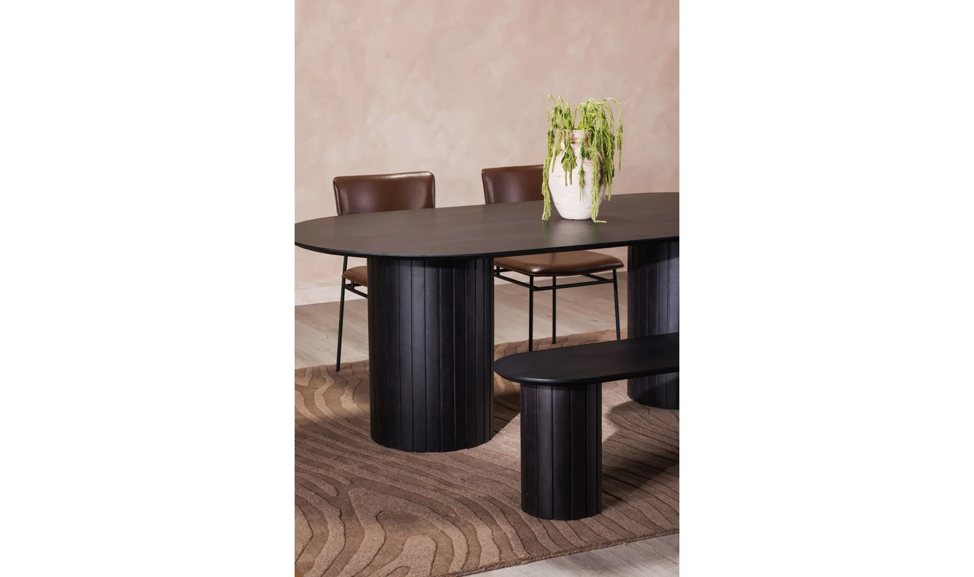 Moe's Home Povera Dining Bench Black - Image 3