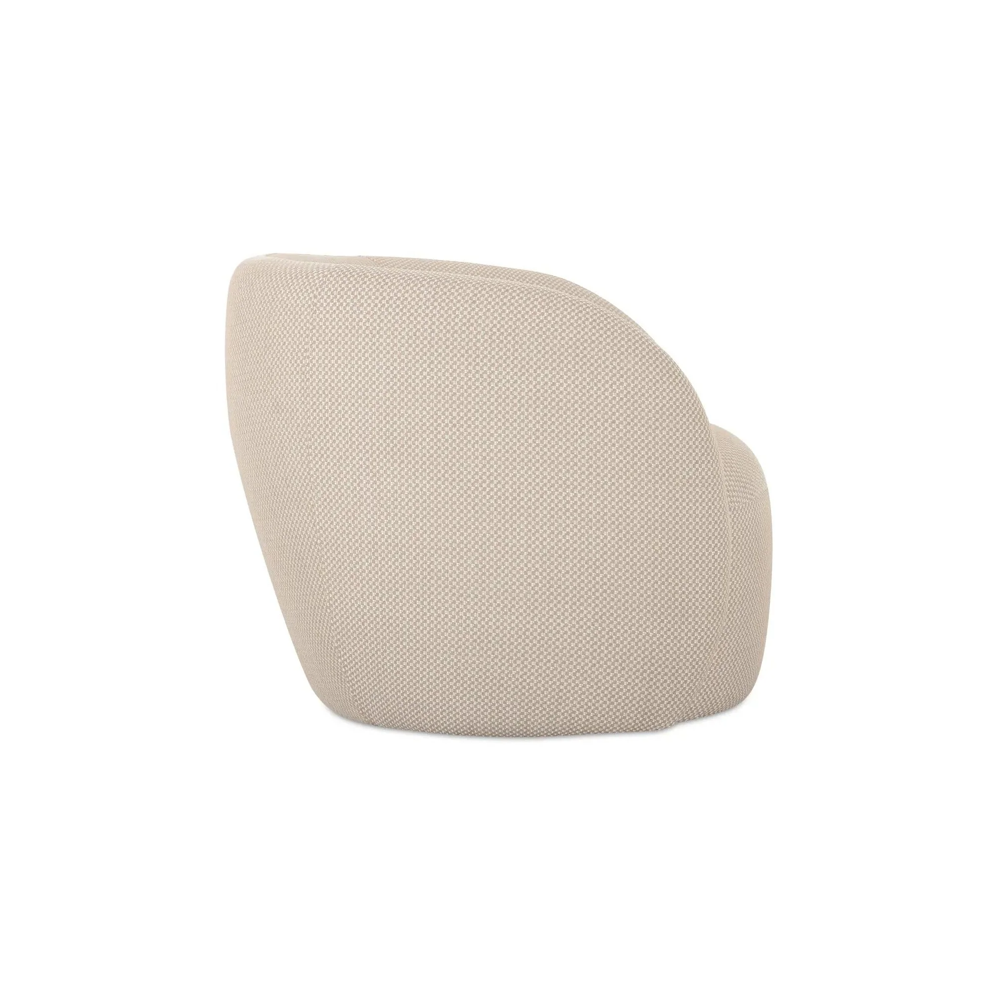 Moe's Home Collection Rae Outdoor Beige Check Accent Chair - Image 3