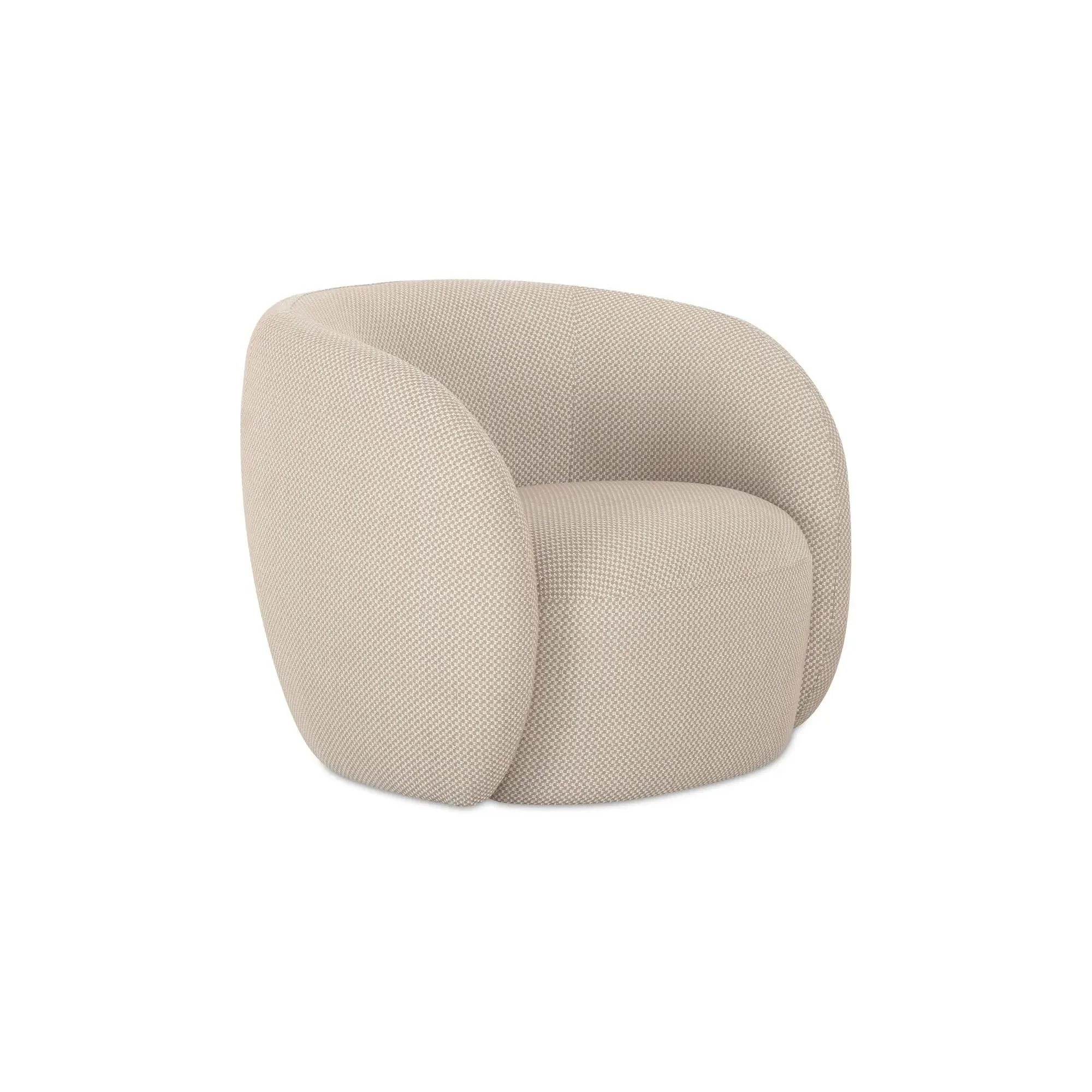 Moe's Home Collection Rae Outdoor Beige Check Accent Chair - Image 6