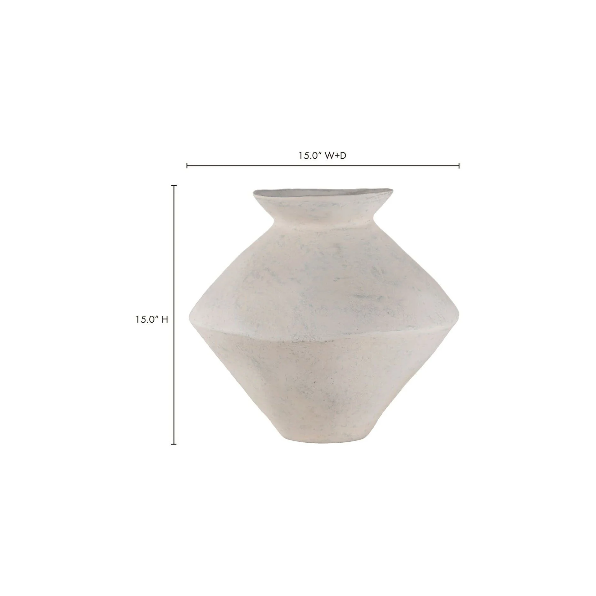 Moe's Home Raja Medium Decorative Vessel White - Image 8