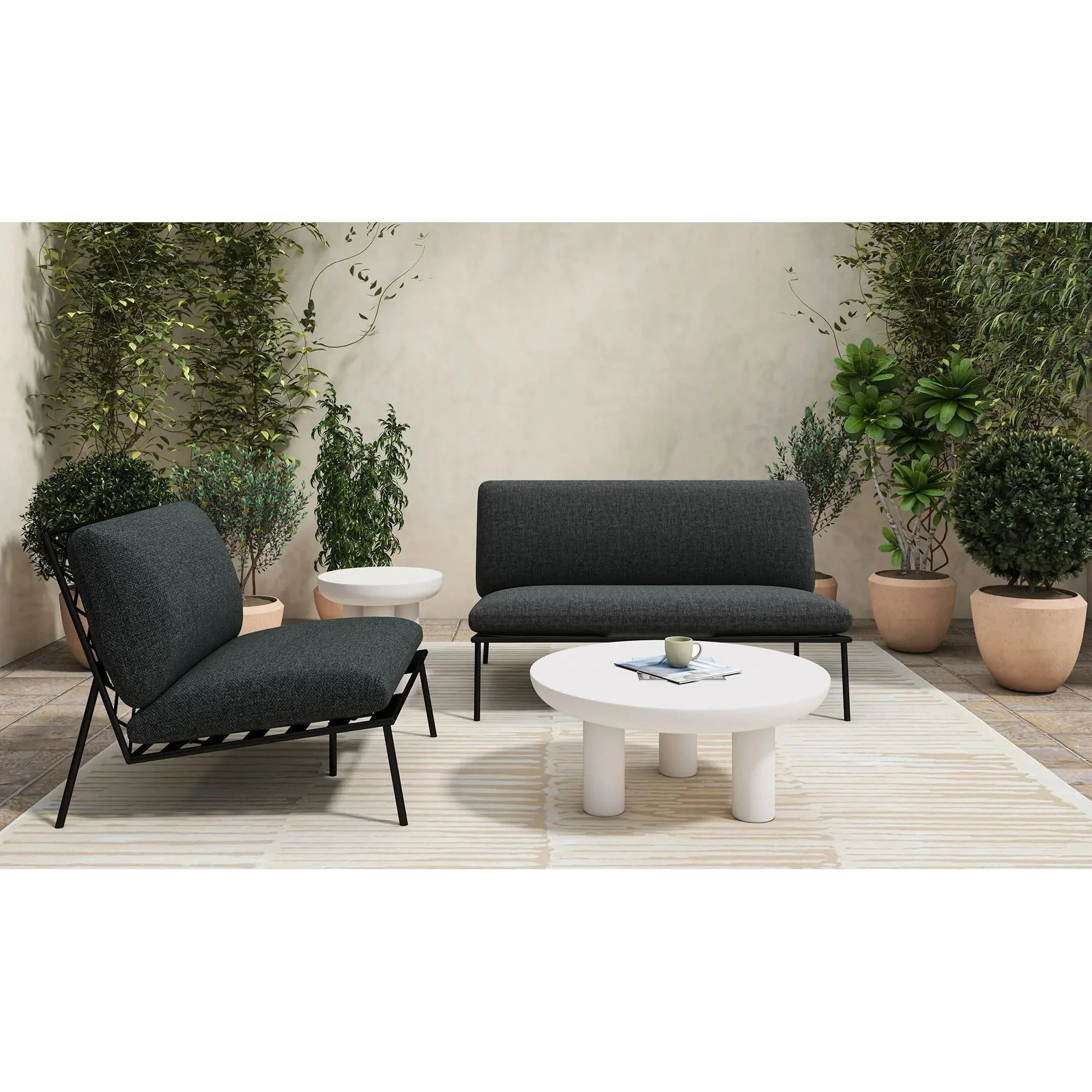 Moe's Home Collection Rocca Cream Side Table - Image 3