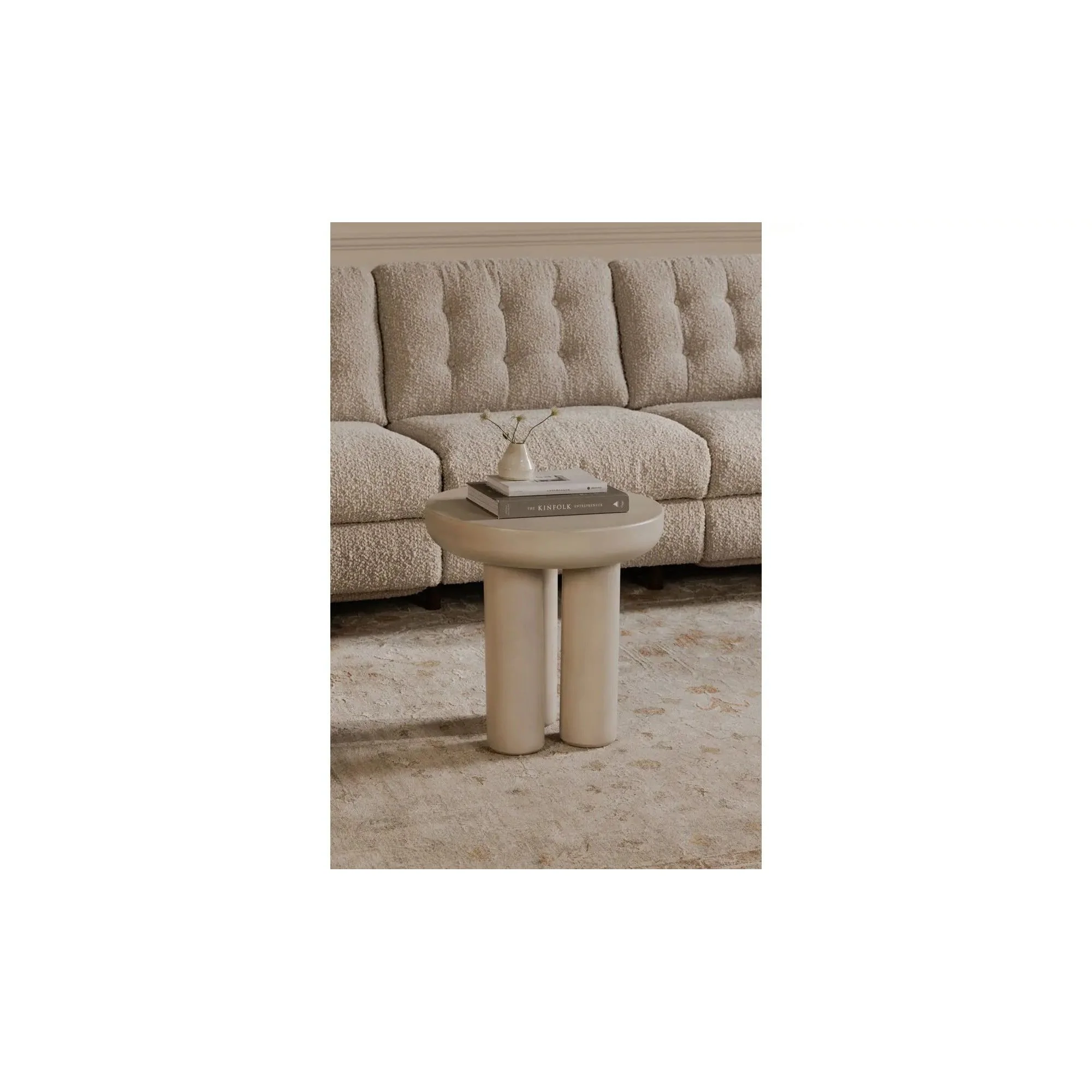 Moe's Home Collection Rocca Cream Side Table - Image 7