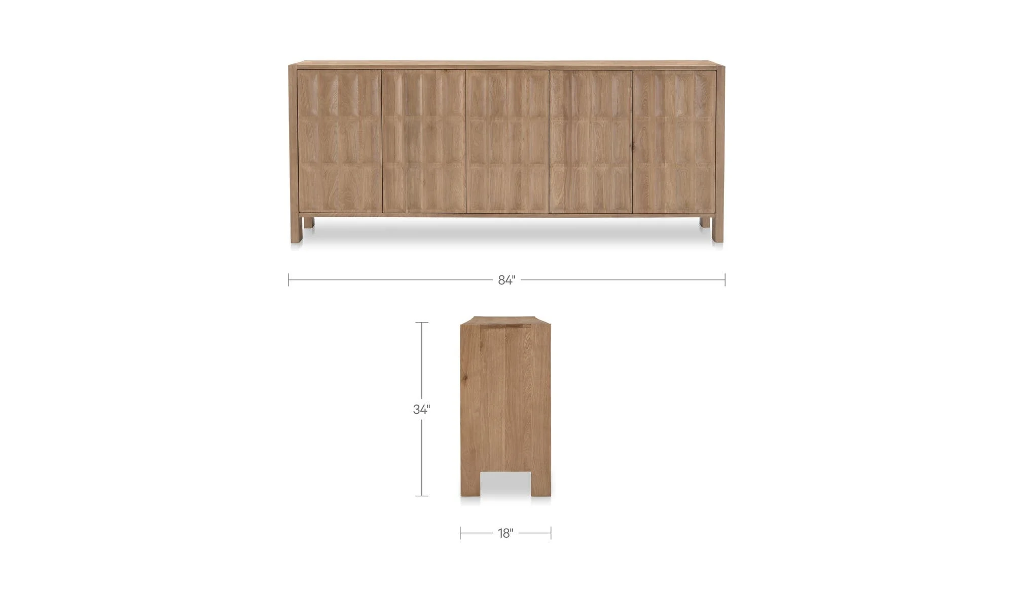 Moe's Home Roland Sideboard Natural - Image 3