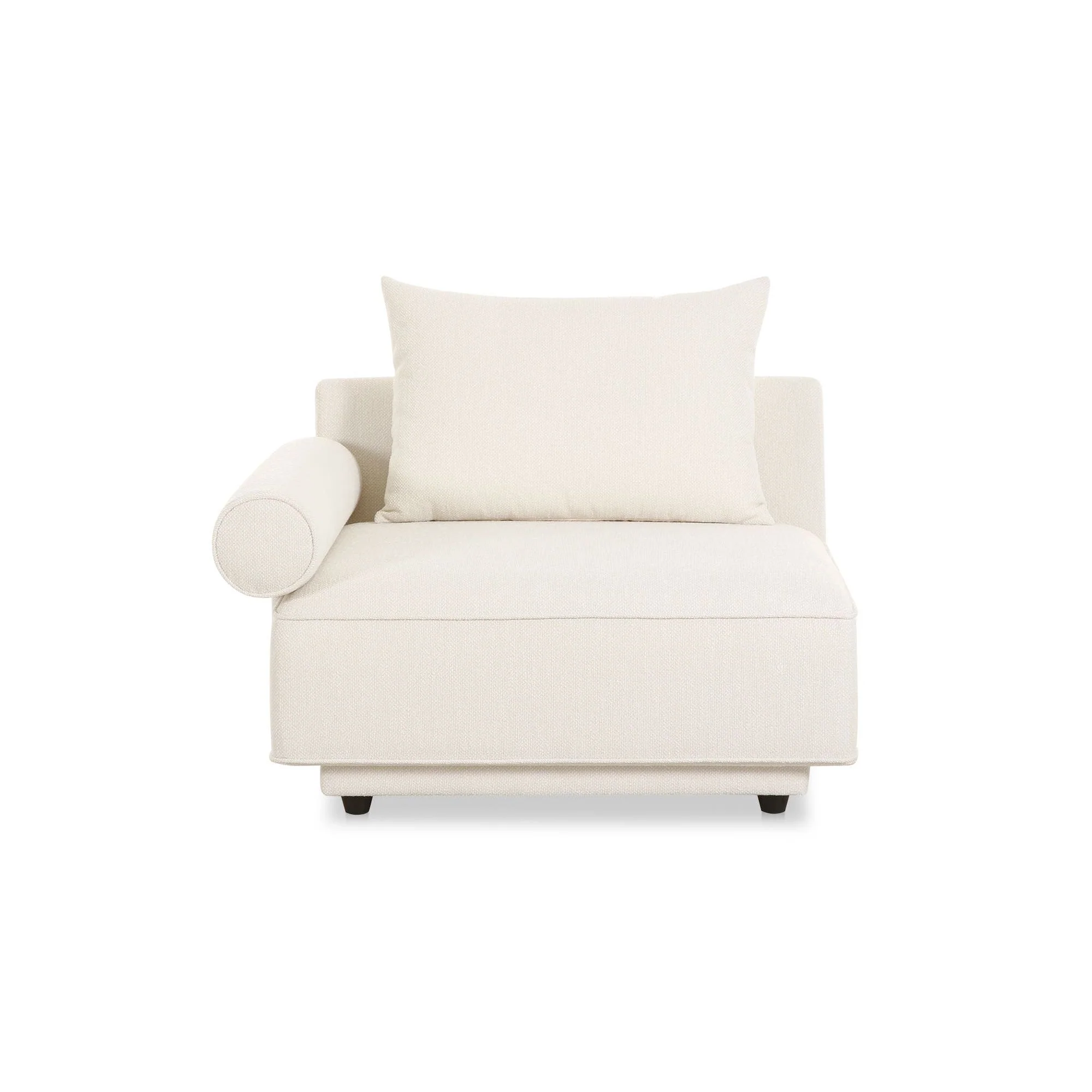 Moe's Home Collection Rosello White Left Arm Facing Chair