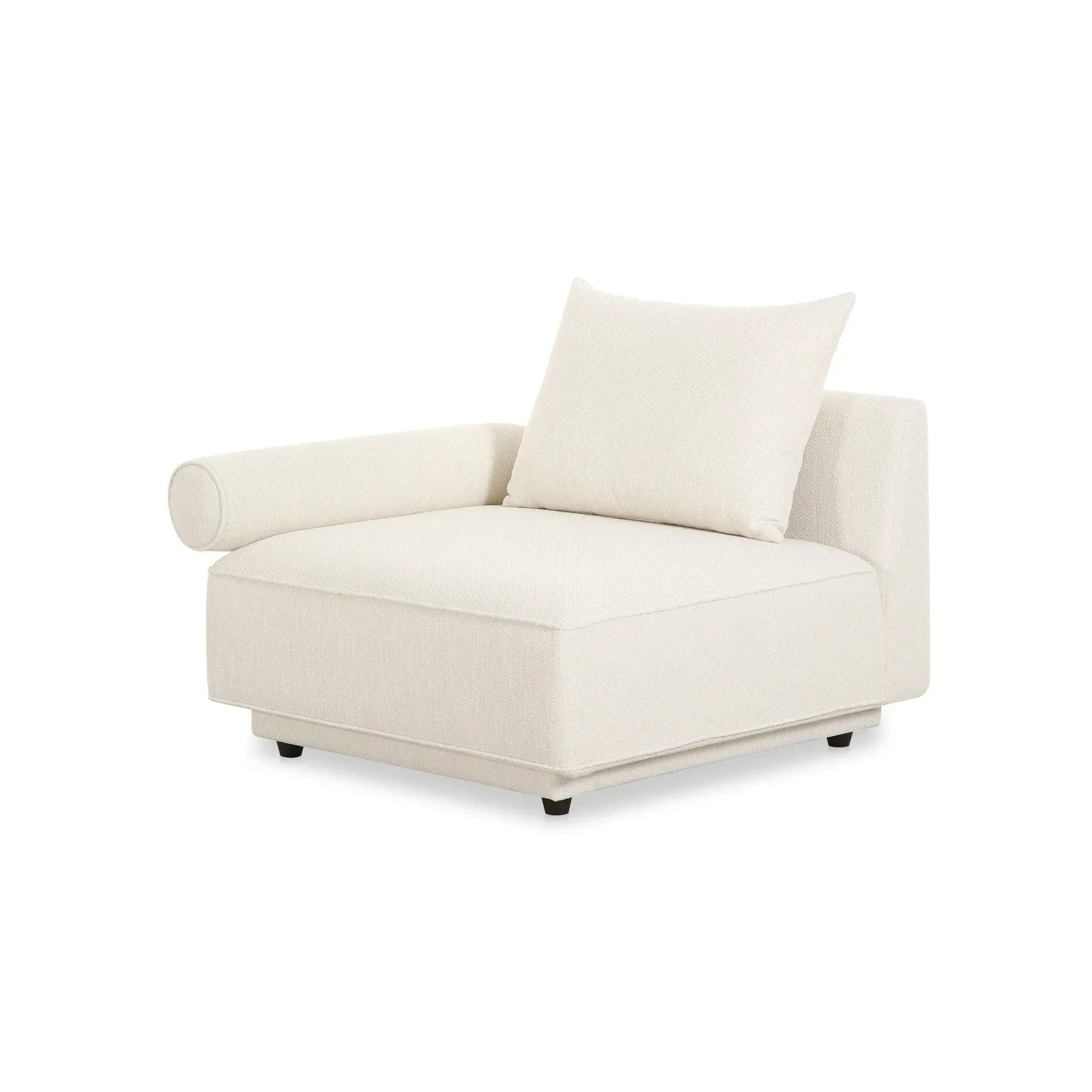 Moe's Home Collection Rosello White Left Arm Facing Chair - Image 5