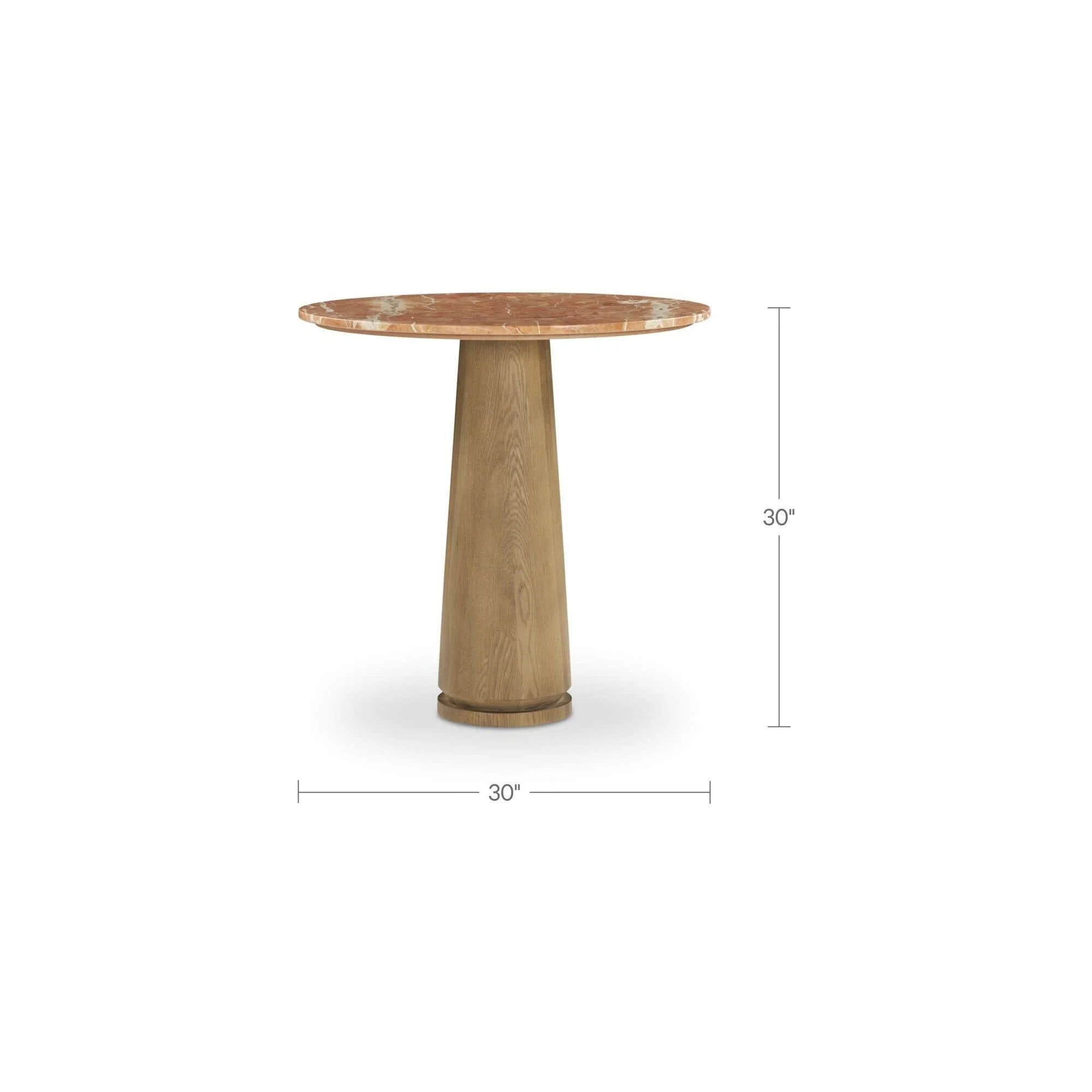 Moe's Home Sage Cafe Table Rosso Alicante Red Marble - Image 9