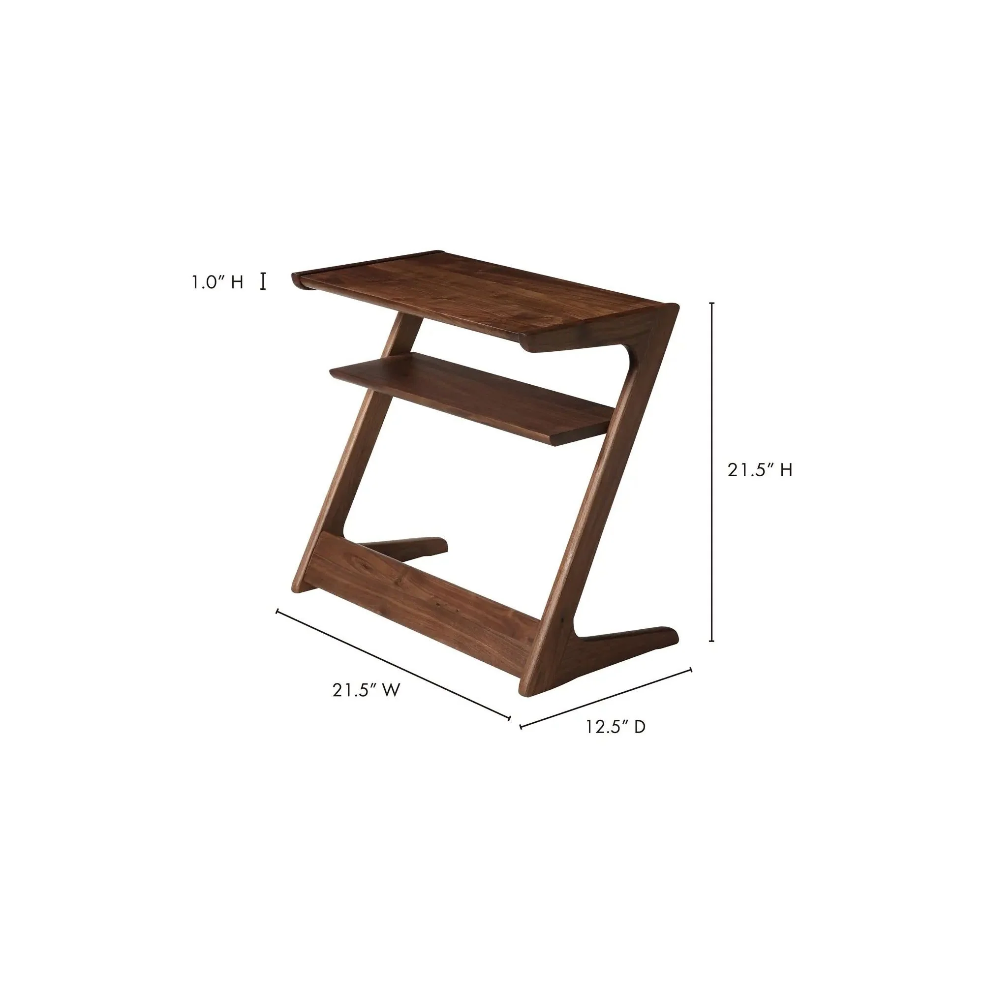 Moe's Home Collection Sakai Brown Walnut Accent Table - Image 5