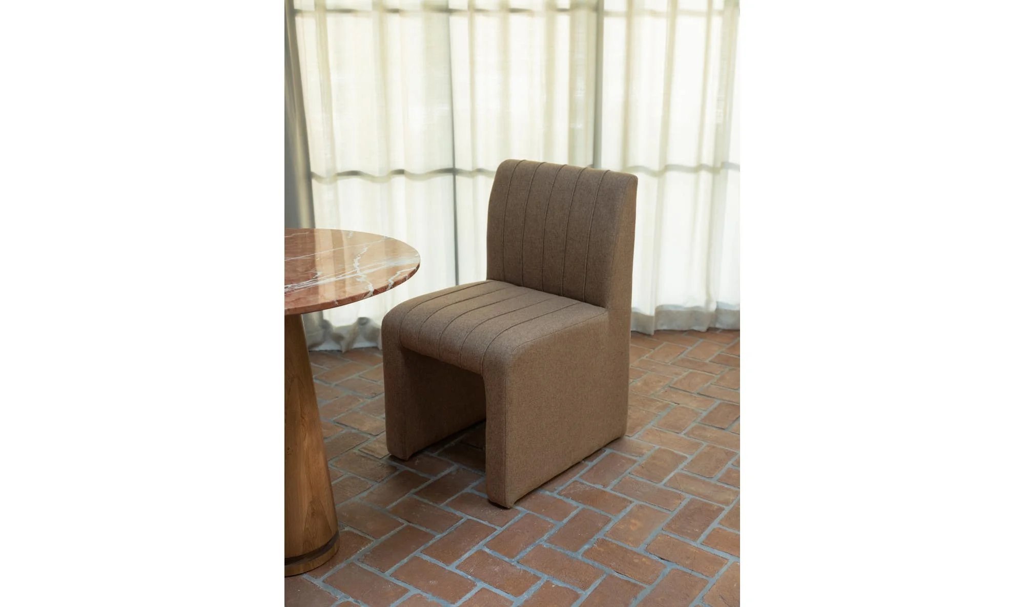 Moe's Home Sally Dining Chair Light Brown - Image 3