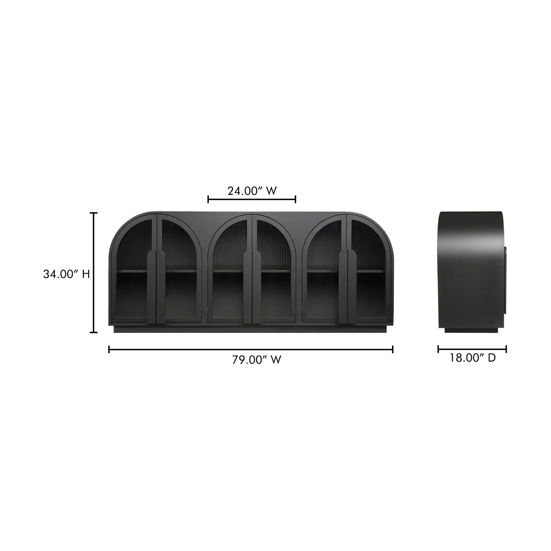Moe's Home Collection Salone Black Sideboard - Image 12
