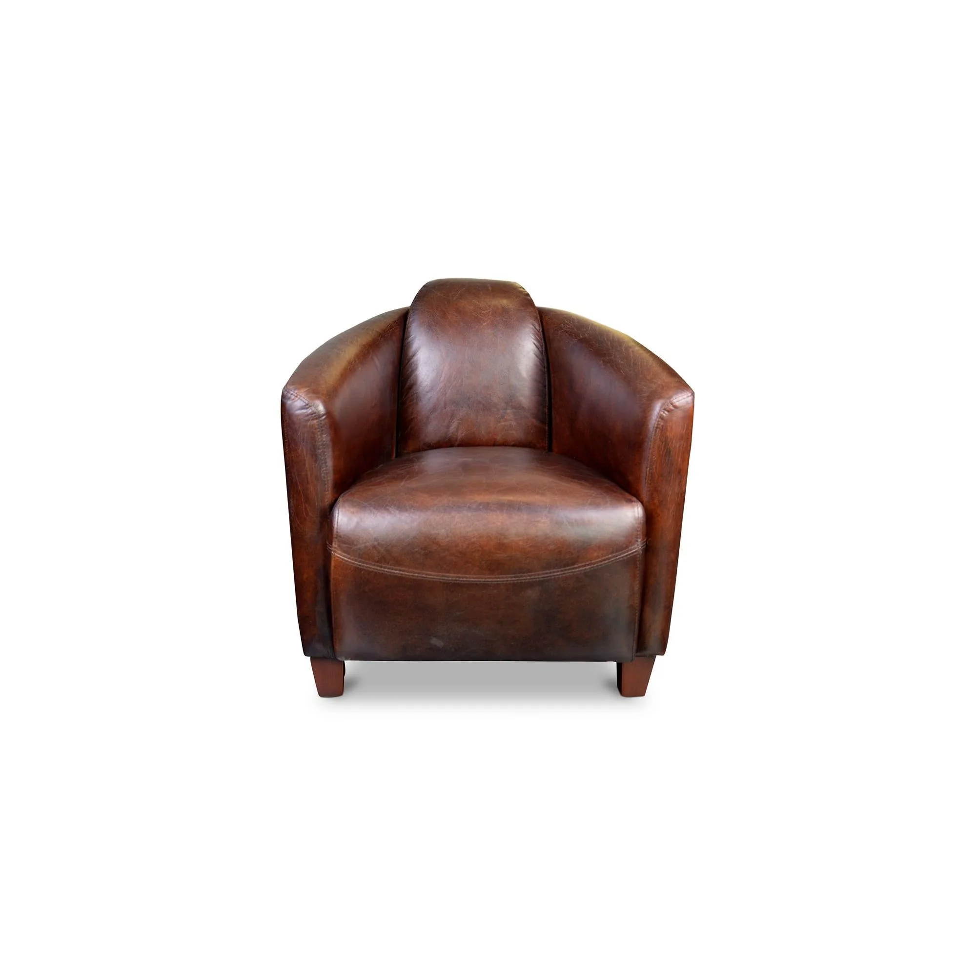 Moe's Home Collection Salzburg Dark Brown Leather Club Chair