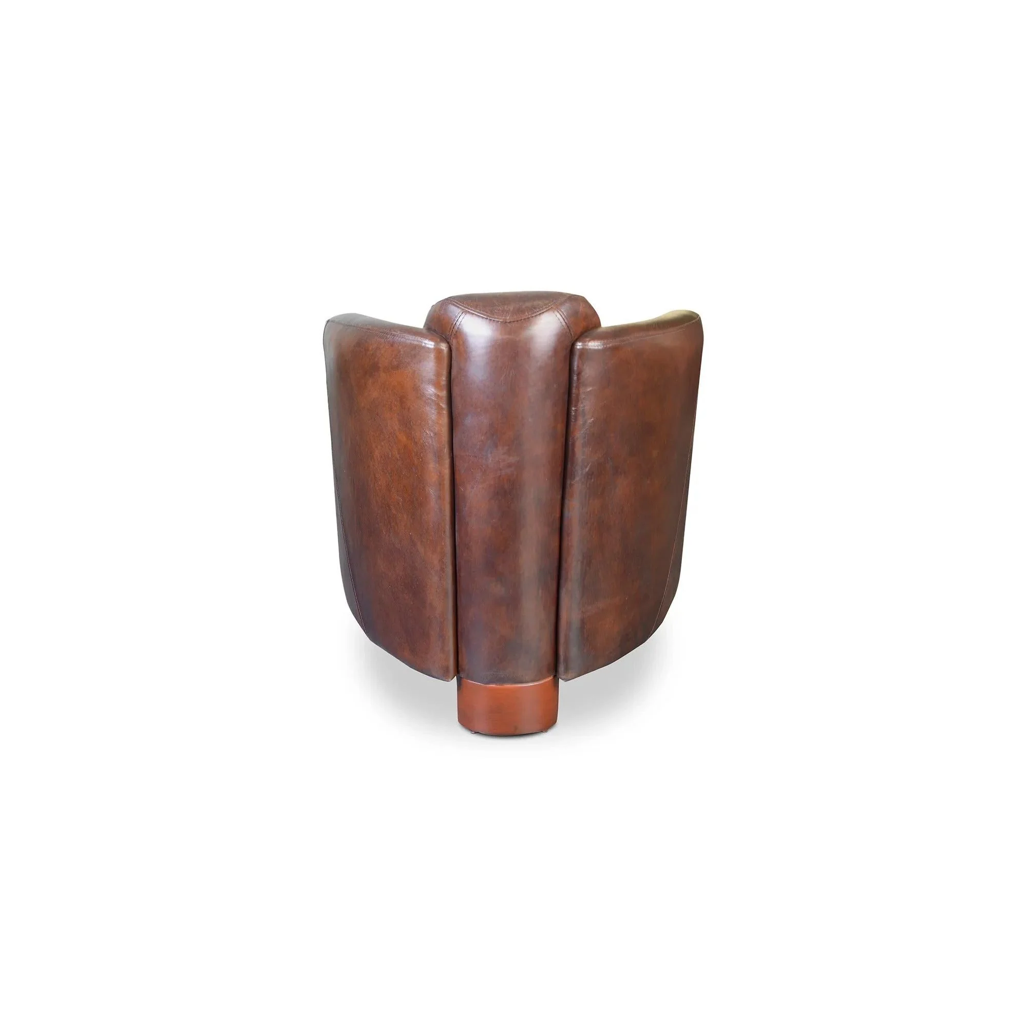 Moe's Home Collection Salzburg Dark Brown Leather Club Chair - Image 4
