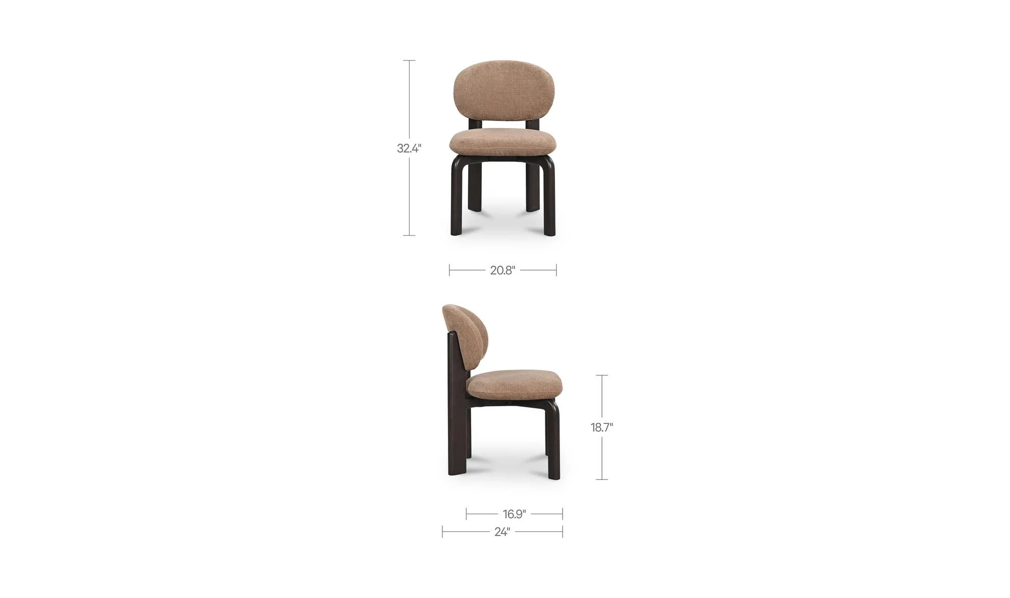Moe's Home Sami Dining Chair Brown Set Of Two - Image 16