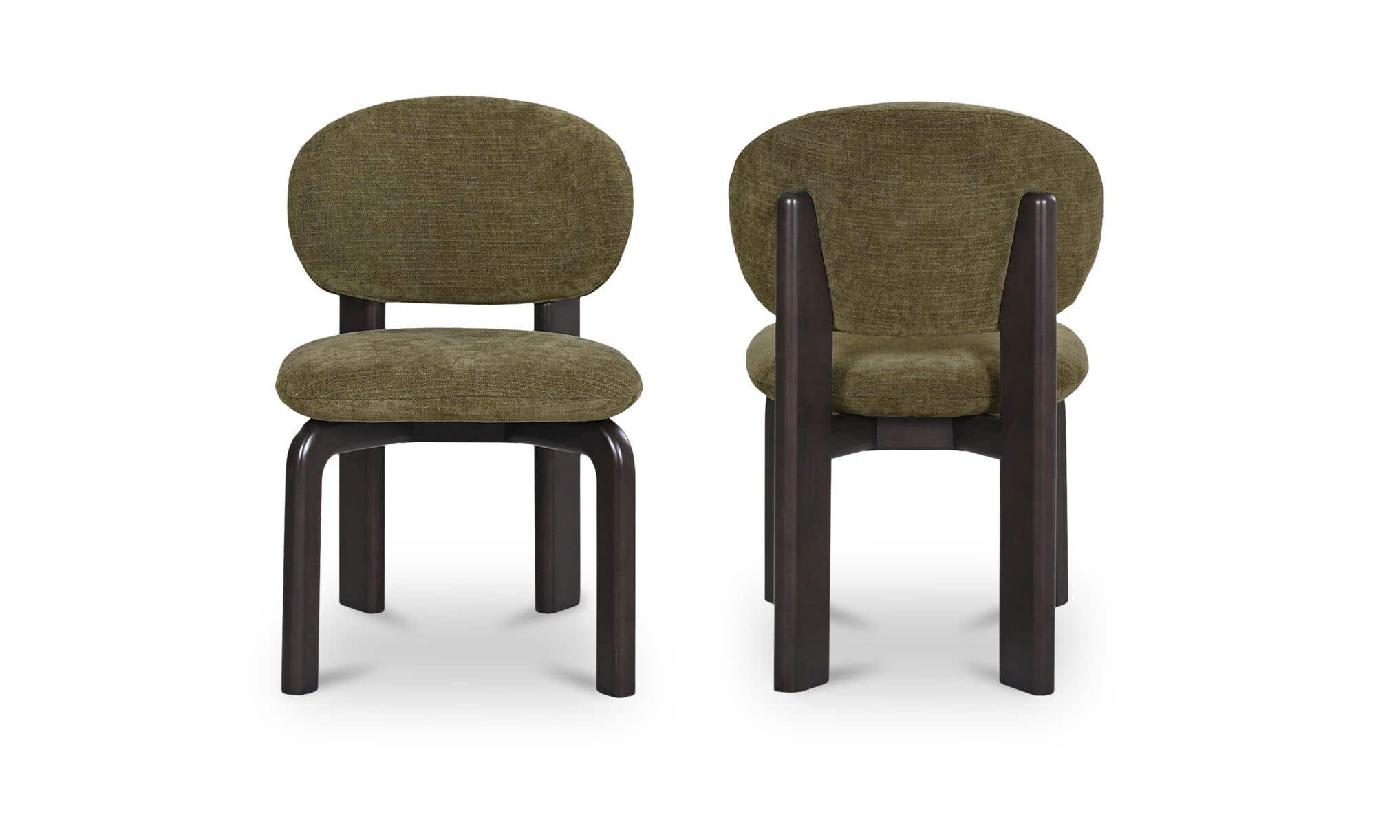 Moe's Home Sami Dining Chair Olive Set of Two - Image 3