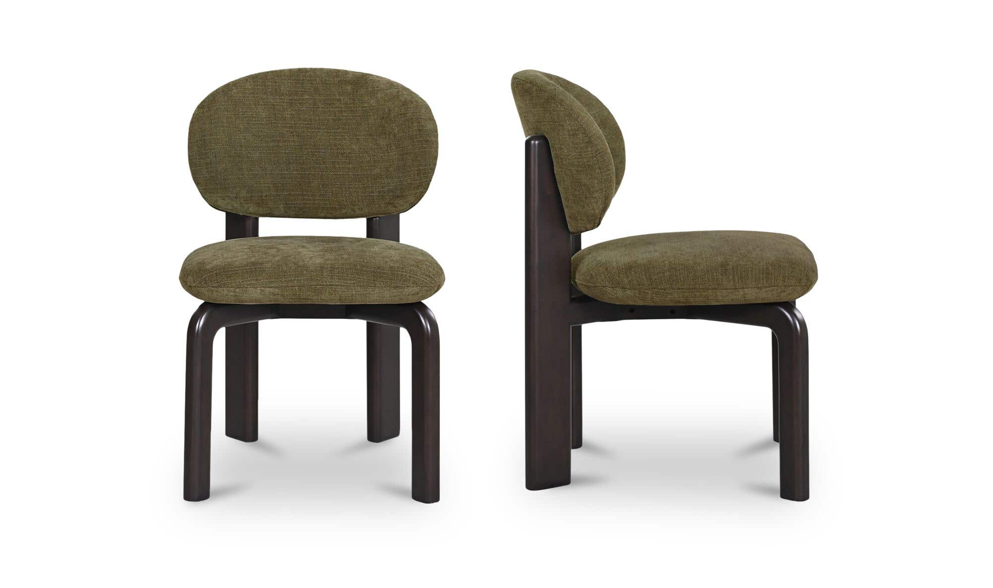 Moe's Home Sami Dining Chair Olive Set of Two - Image 4