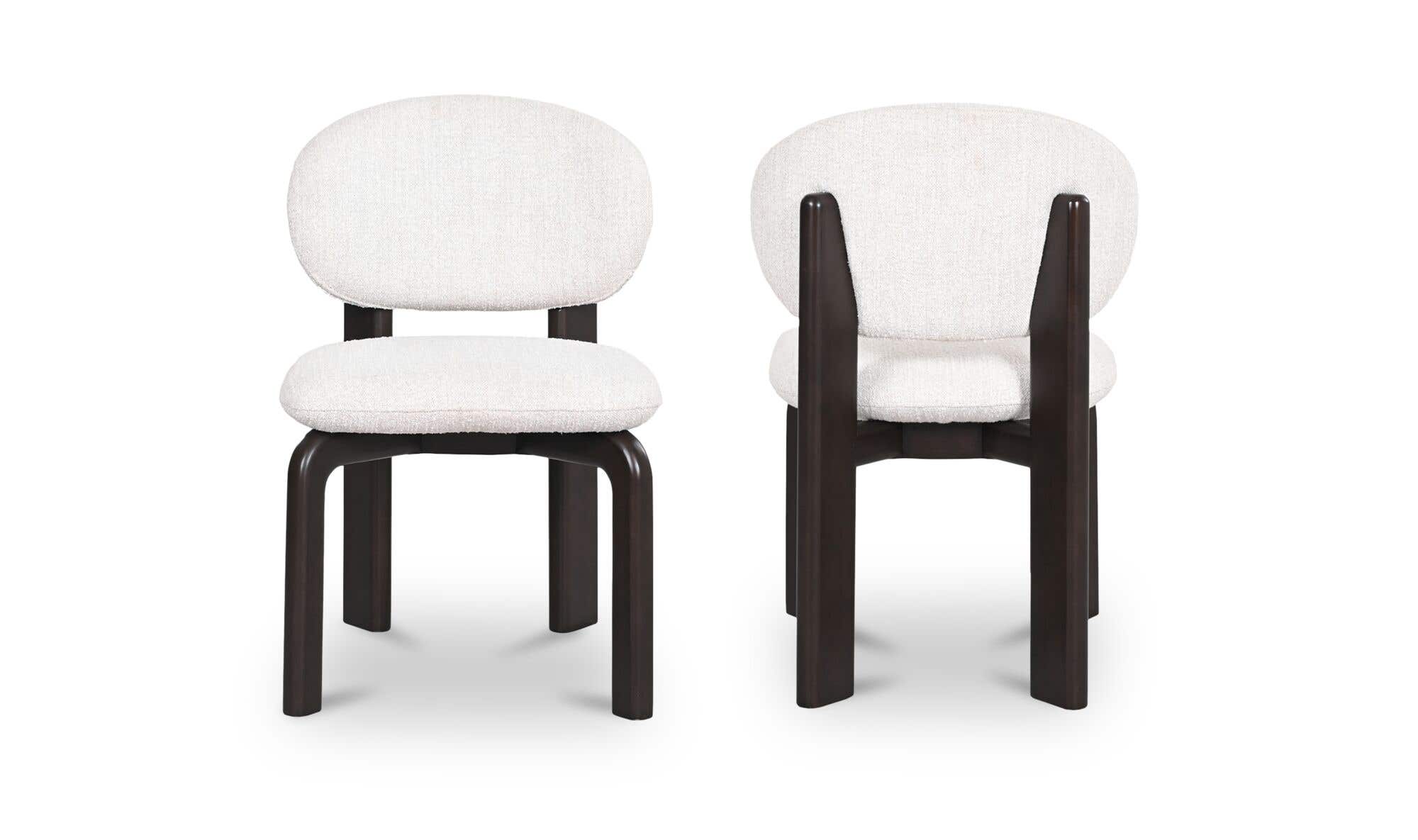 Moe's Home Sami Dining Chair White Set Of Two - Image 3
