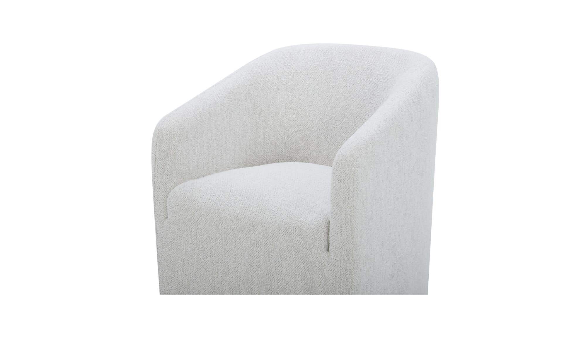 Moe's Home Sandy Rolling Dining Chair Off White - Image 4