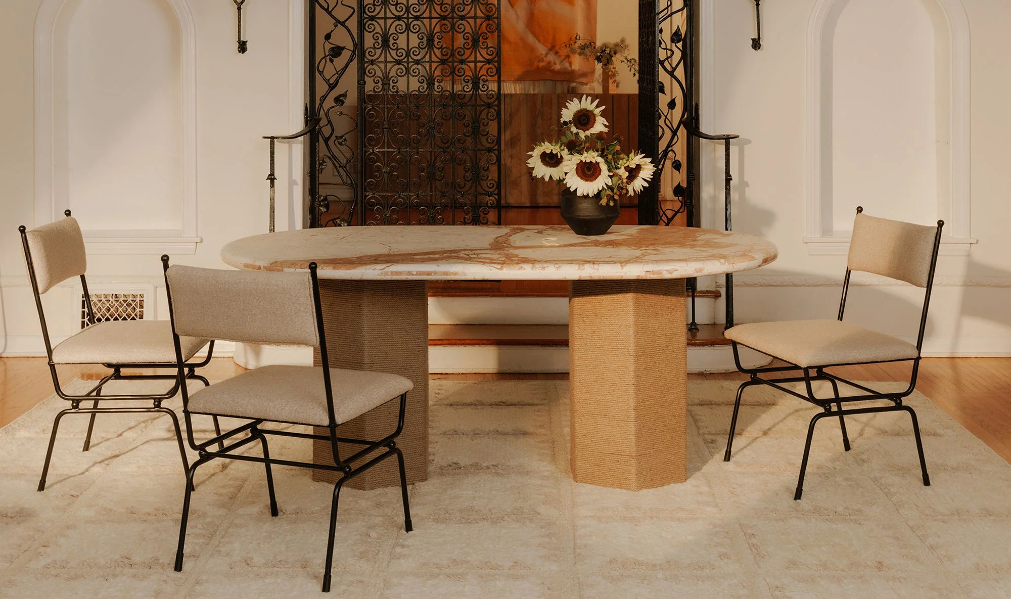 Moe's Home Sartoria Dining Table Breccia Marble - Image 2
