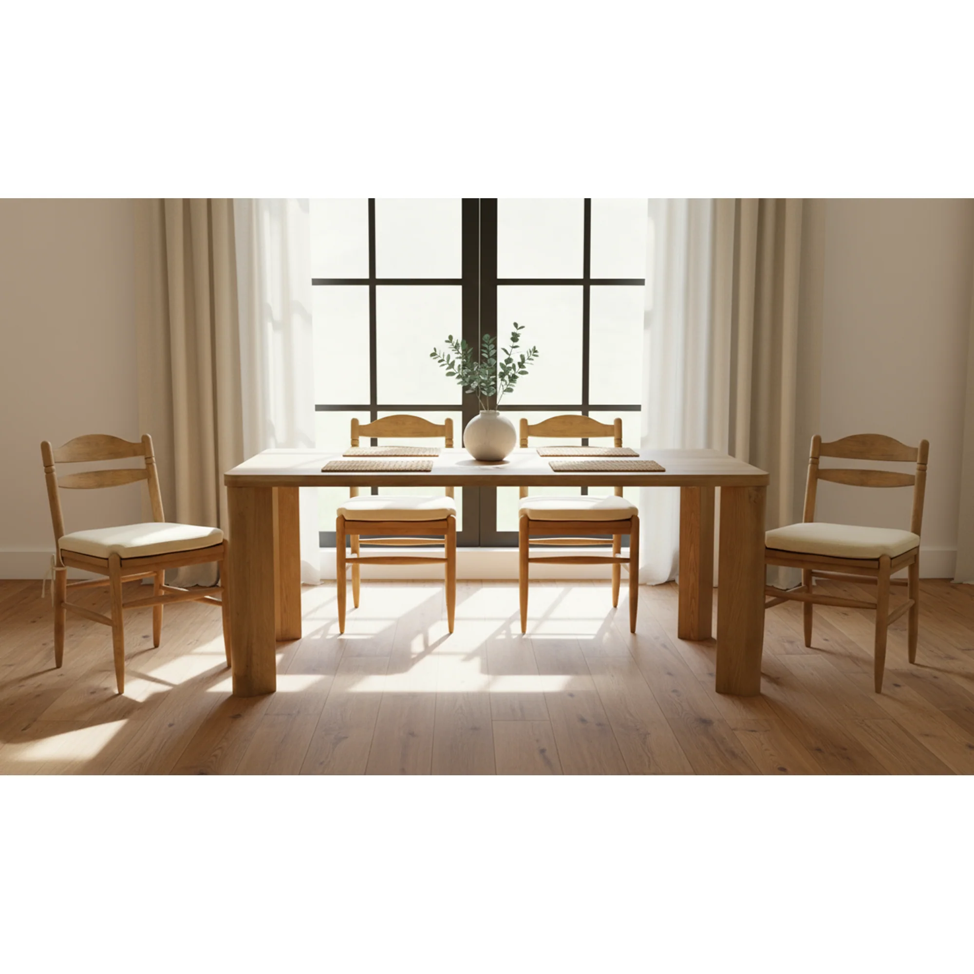 Moe's Home Segment Dining Table Wood Large Heritage Brown - Image 2