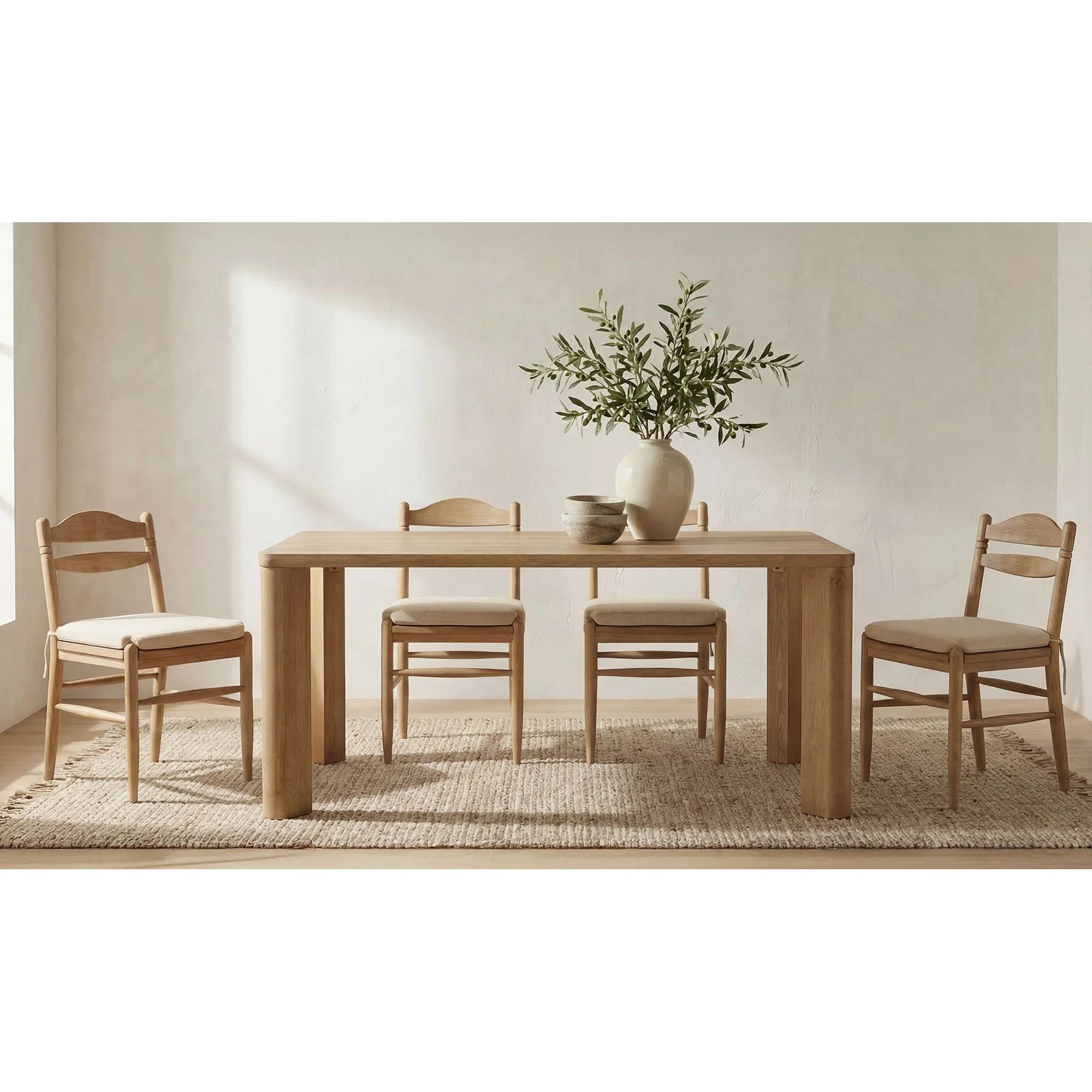 Moe's Home Segment Dining Table Wood Small Heritage Brown - Image 2