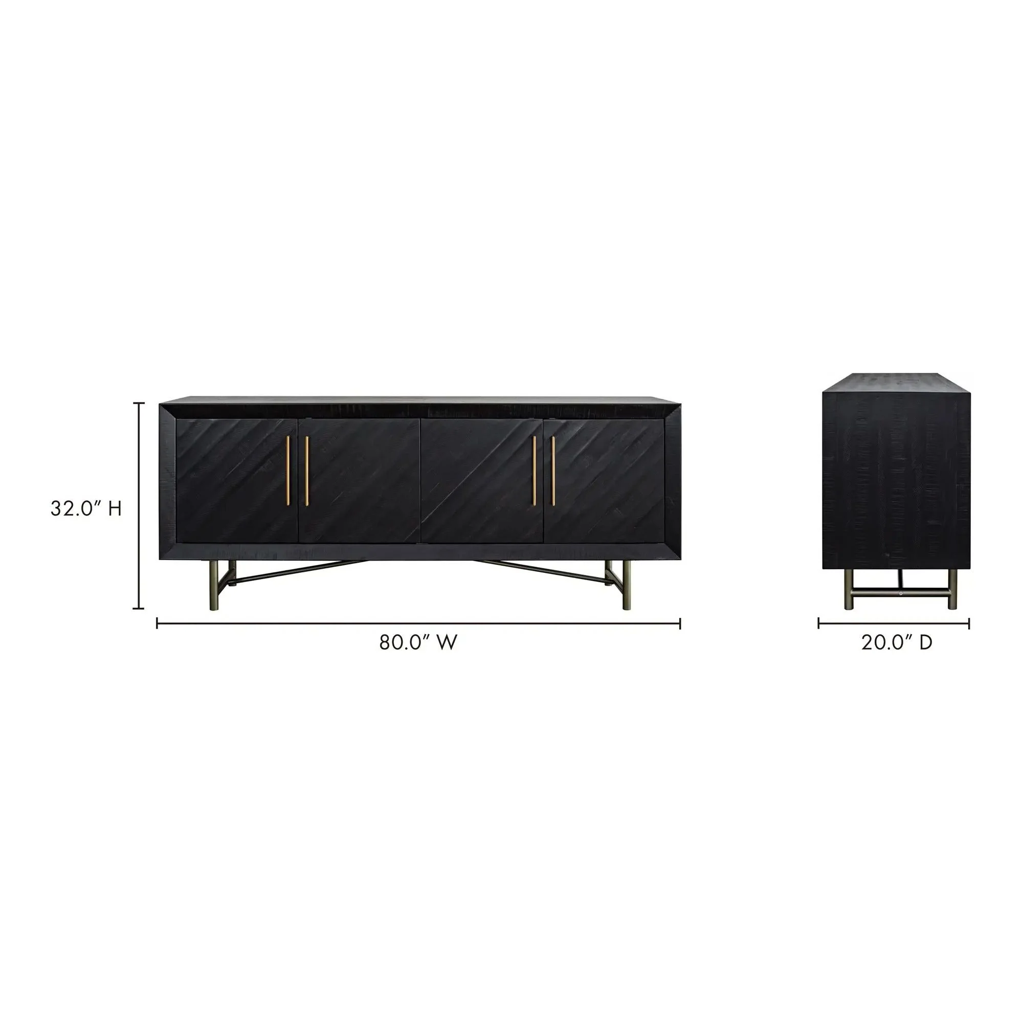 Moe's Home Collection Sicily 4 Door Sideboard - Image 15