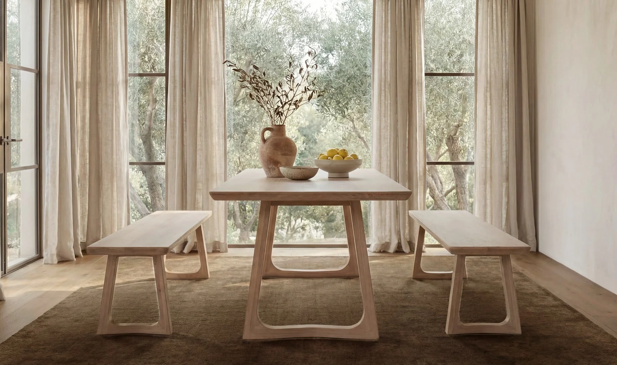 Moe's Home Silas Dining Bench Oak - Image 2