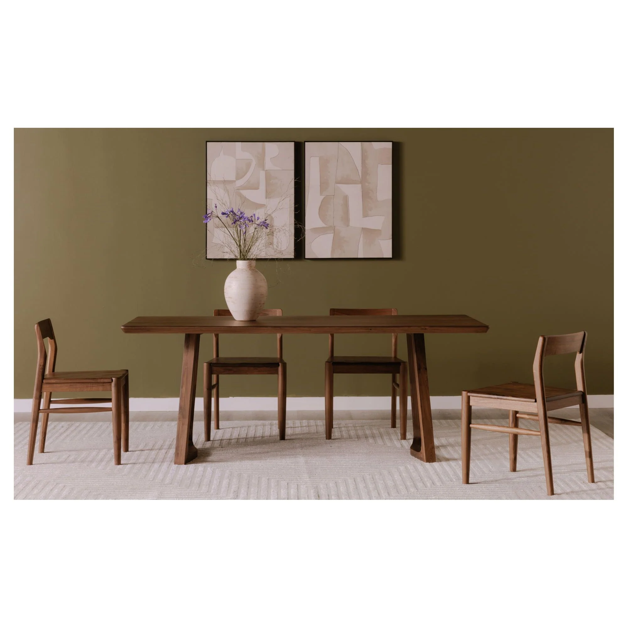 Moe's Home Silas Dining Table Walnut Brown - Image 2