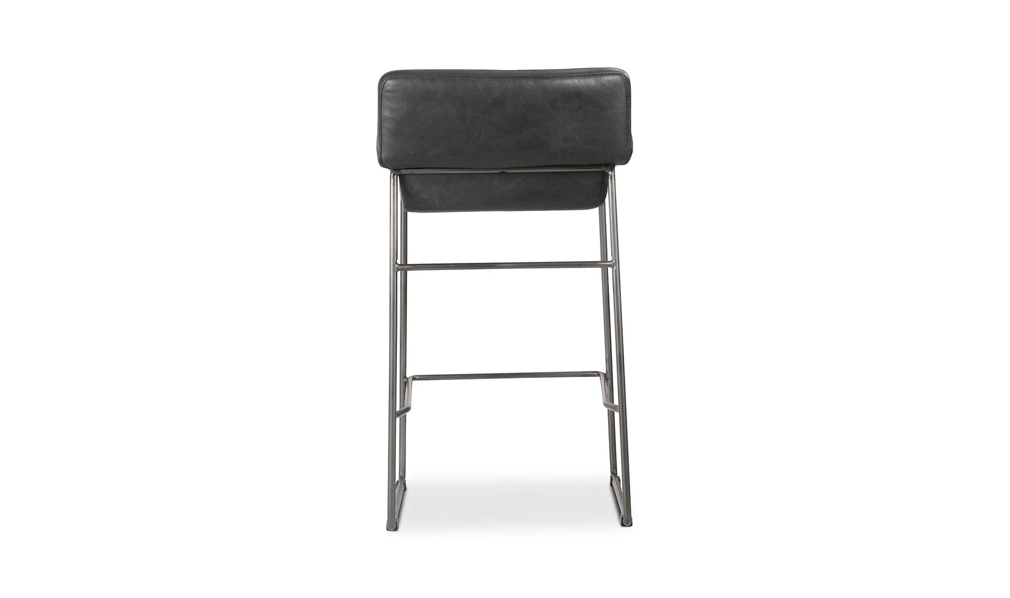 Moe's Home Starlet Counter Stool Onyx Black Leather - Set Of Two - Image 8