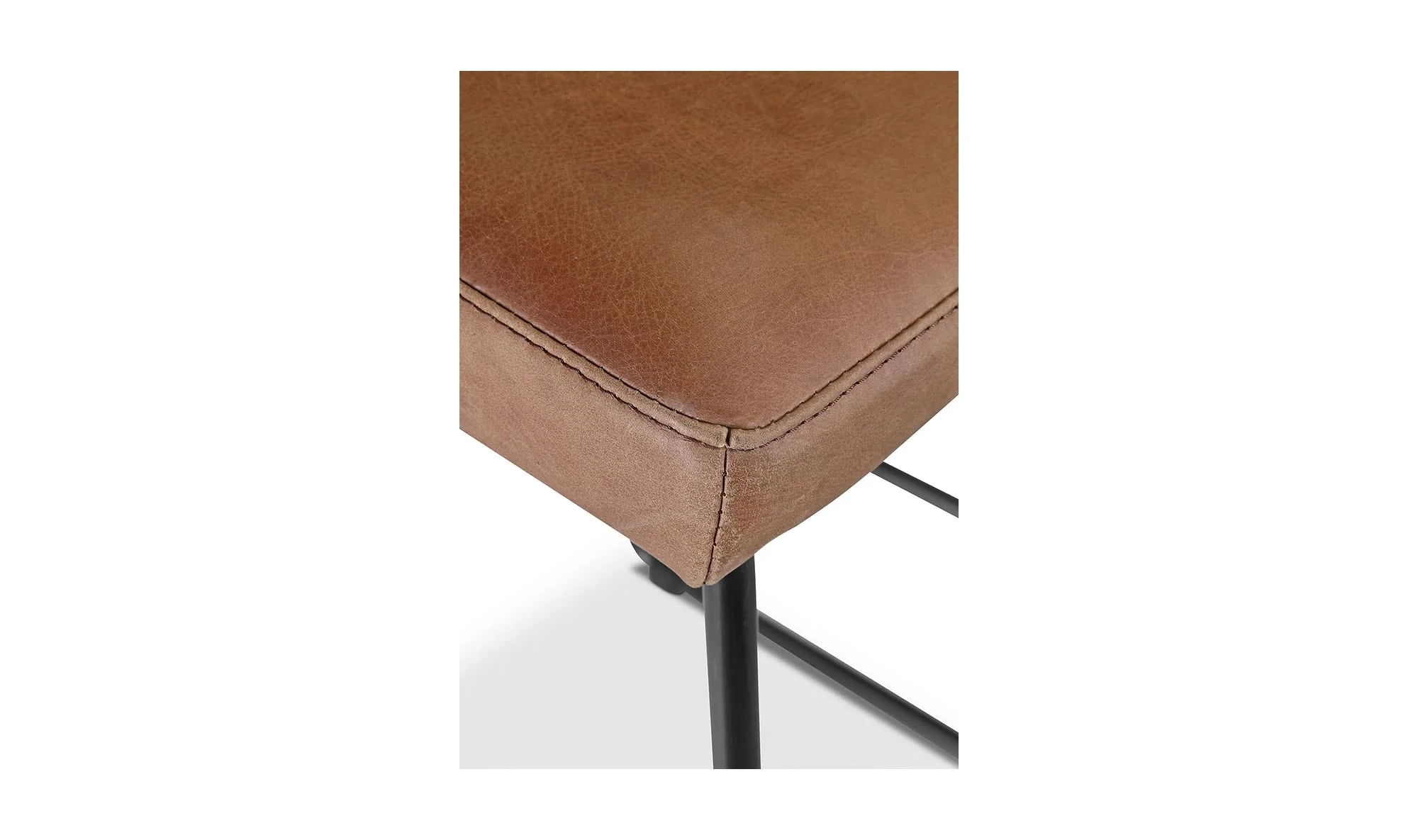 Moe's Home Starlet Counter Stool Open Road Brown Leather - Set Of Two - Image 8