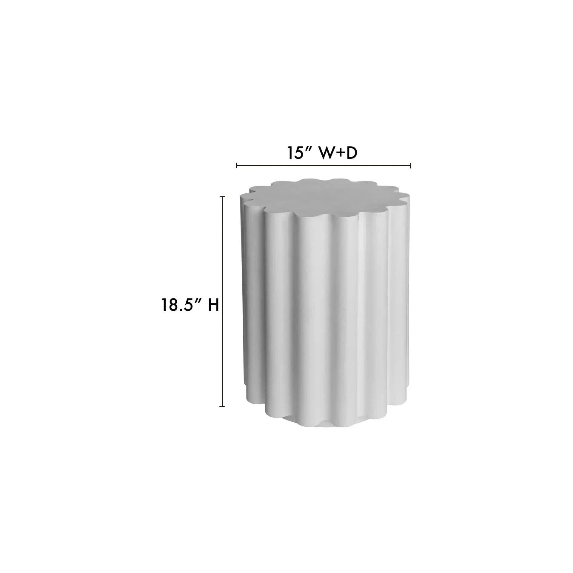 Moe's Home Collection Taffy White Accent Table - Image 6
