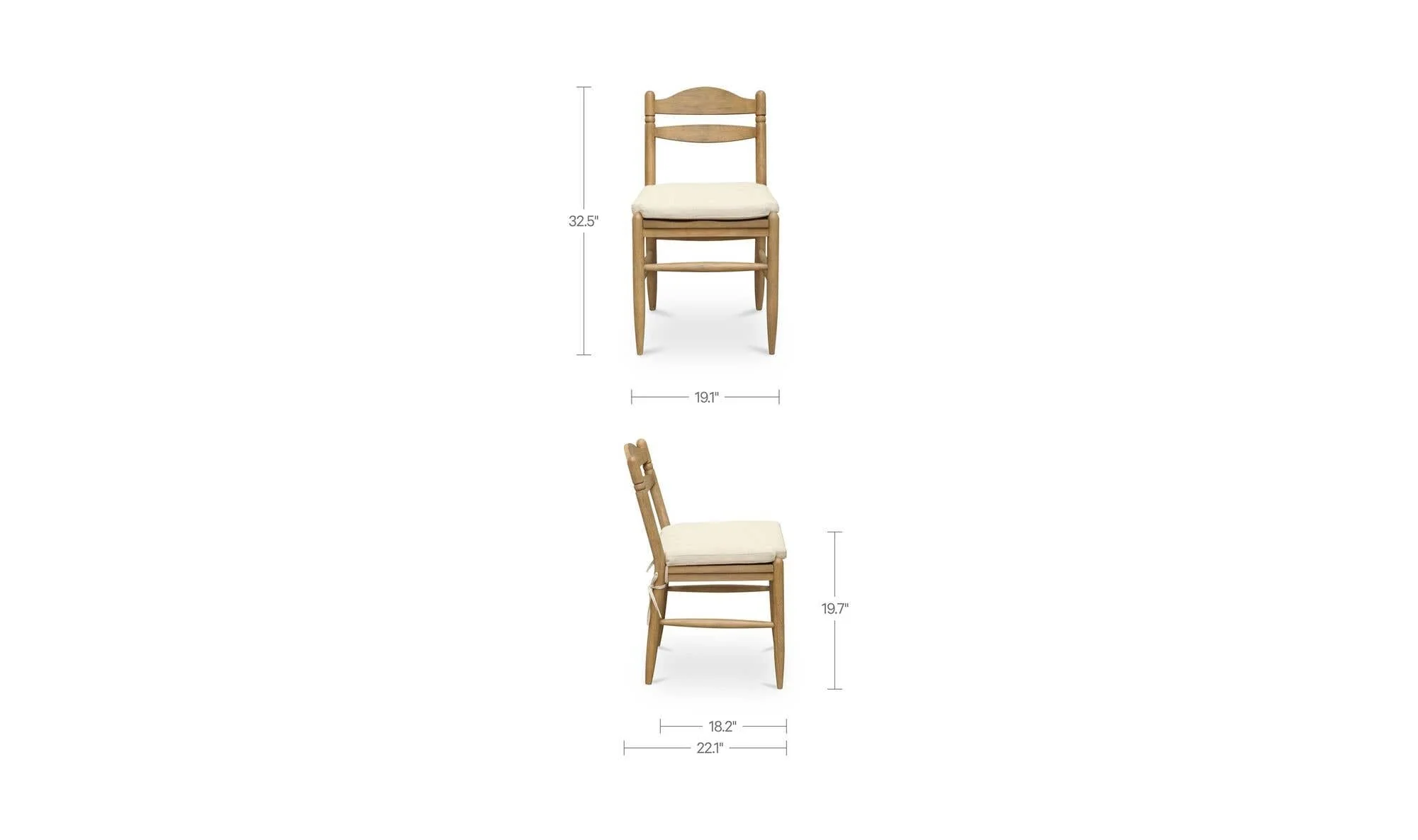 Moe's Home Tate Dining Chair Beige - Set Of Two - Image 24