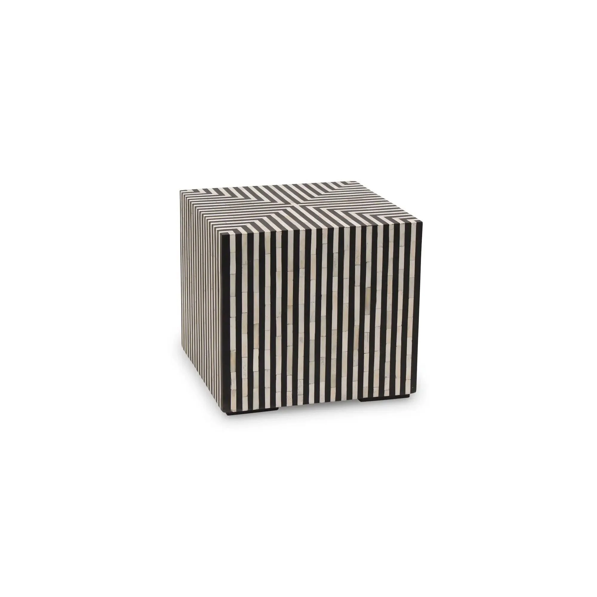 Moe's Home Collection Terning Black And White Side Table - Image 4