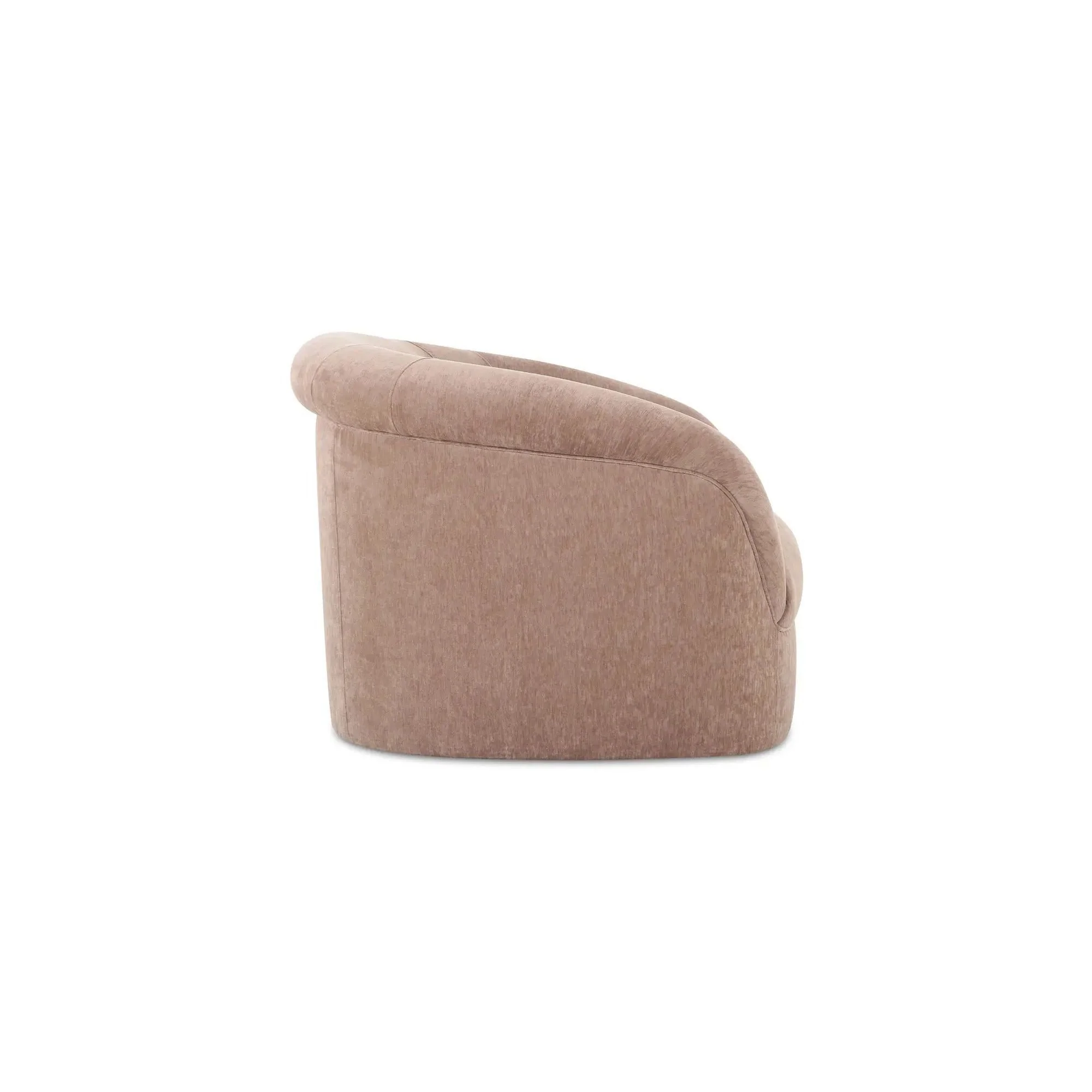 Moe's Home Collection Thora Blush Velvet Lounge Chair - Image 7