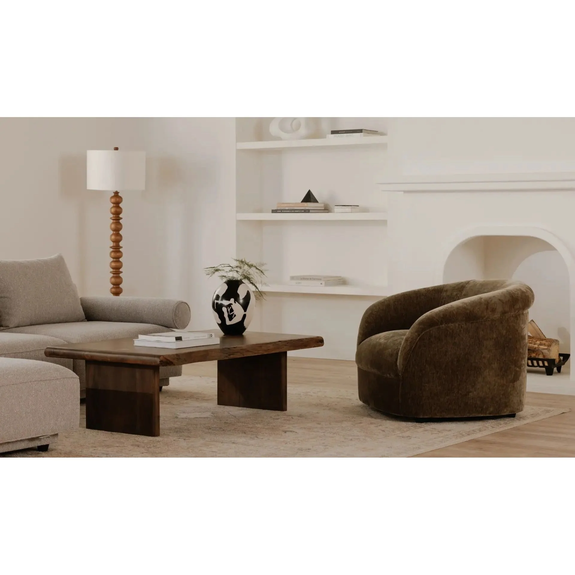 Moe's Home Collection Thora Dark Green Lounge Chair - Image 2