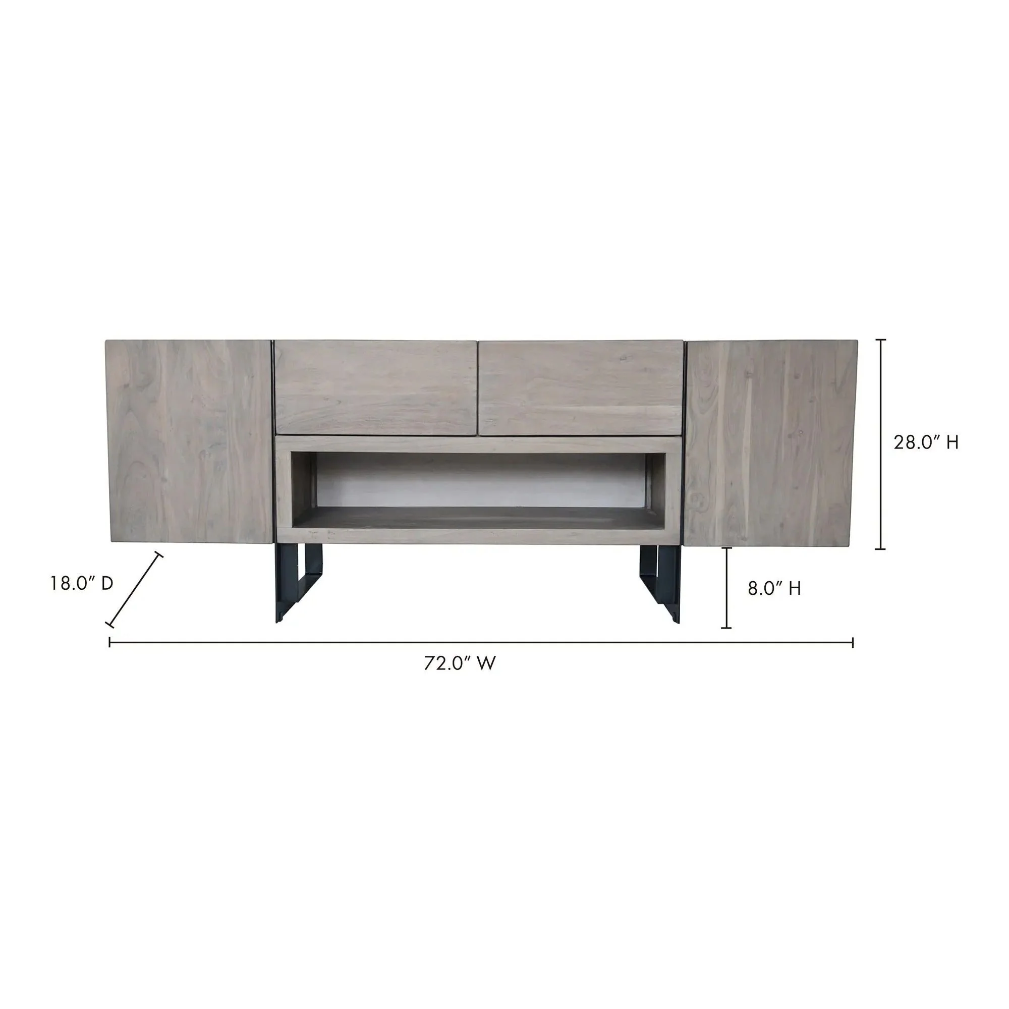 Moe's Home Collection Tiburon Grey Media Cabinet - Image 5
