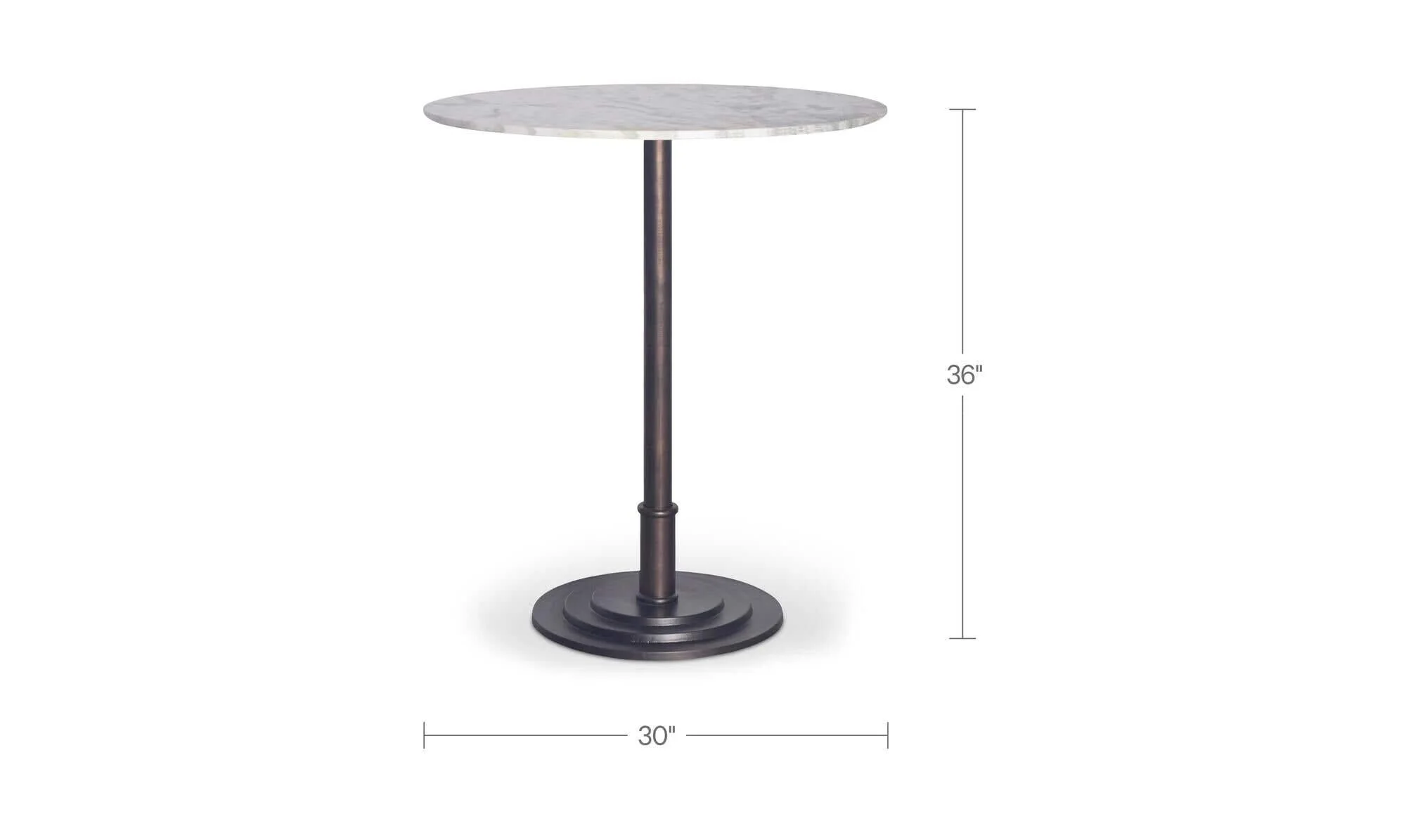 Moe's Home Tori Outdoor Counter Table White Marble - Image 4