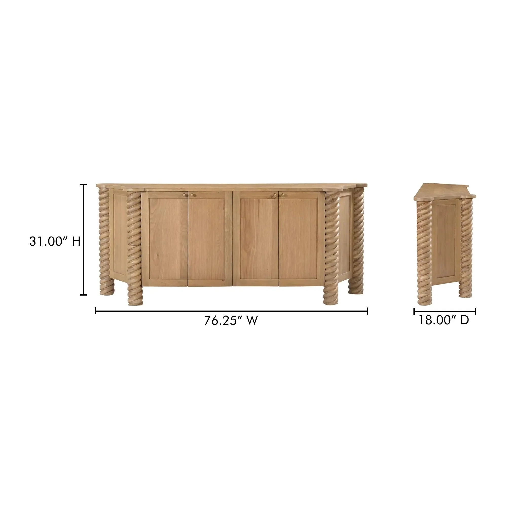 Moe's Home Collection Treccia Oak Sideboard - Image 11
