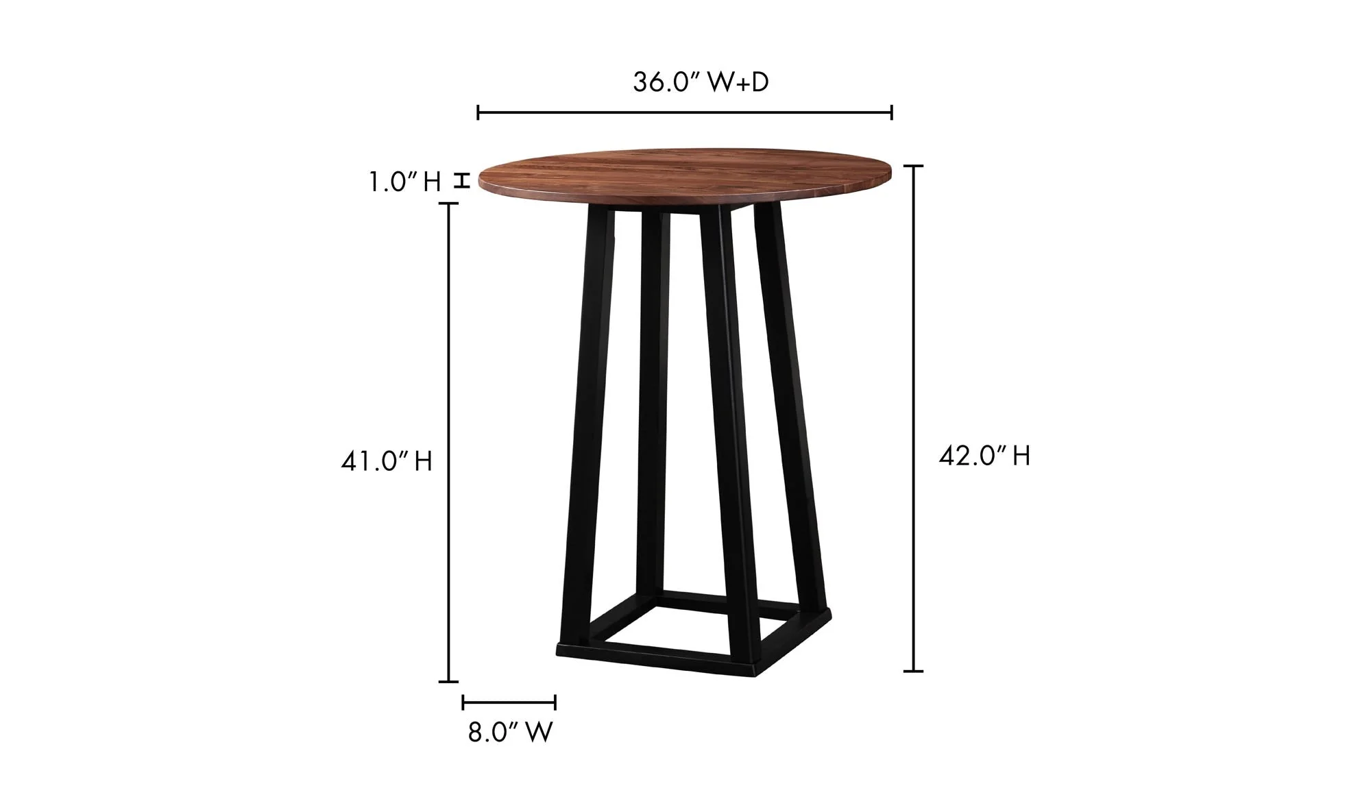 Moe's Home Tri-Mesa Bar Table Brown - Image 2