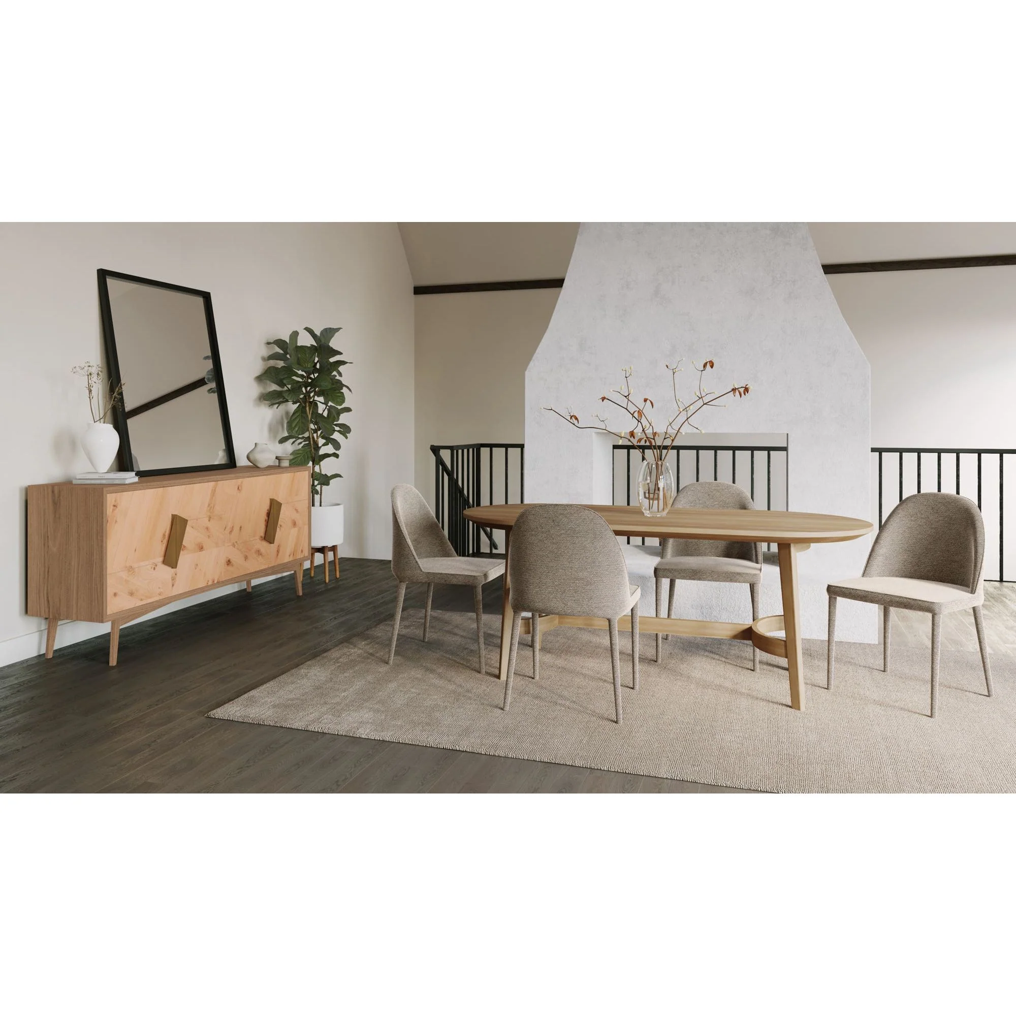 Moe's Home Trie Small Dining Table Natural - Image 3