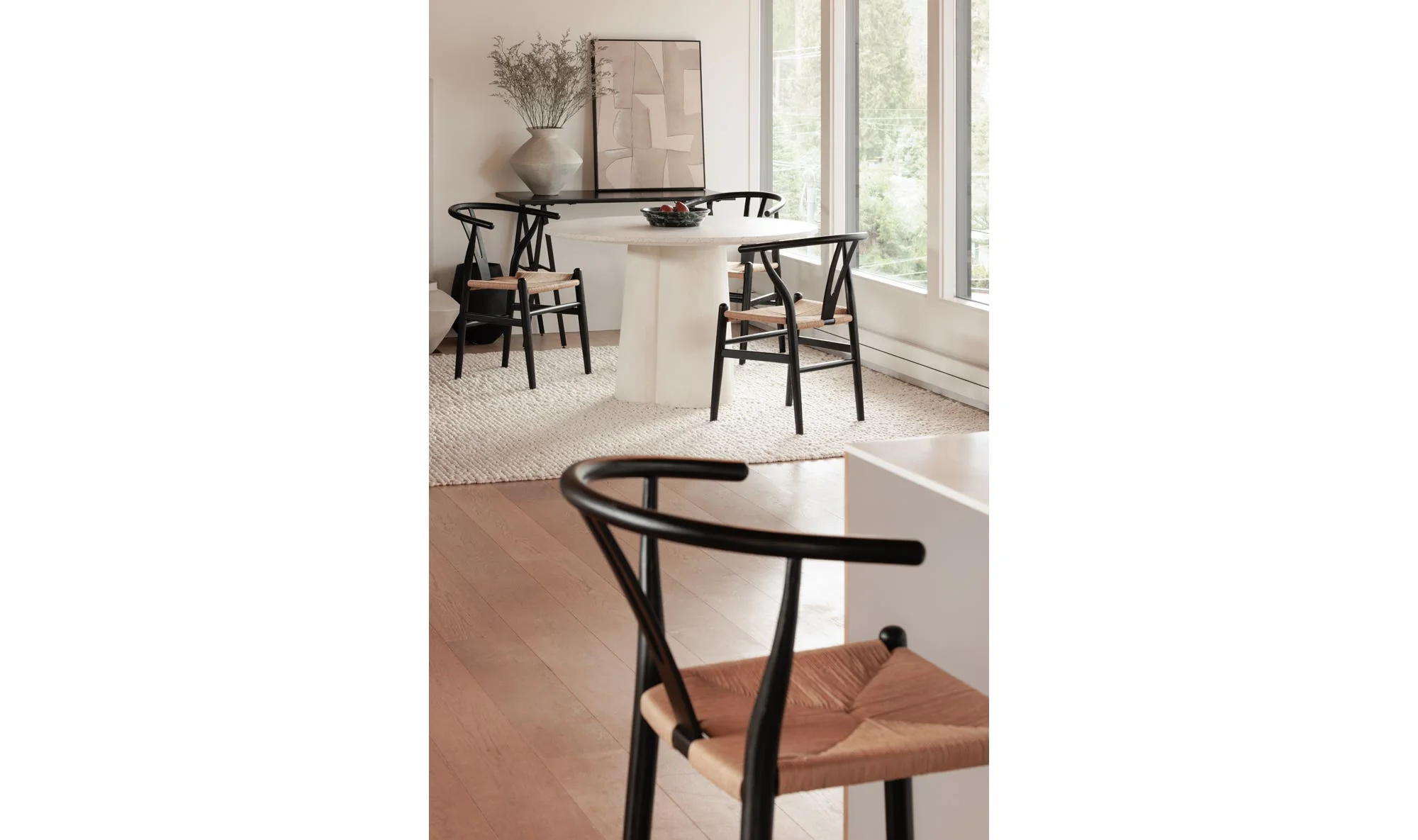 Moe's Home Ventana Counter Stool Black and Natural - Image 2