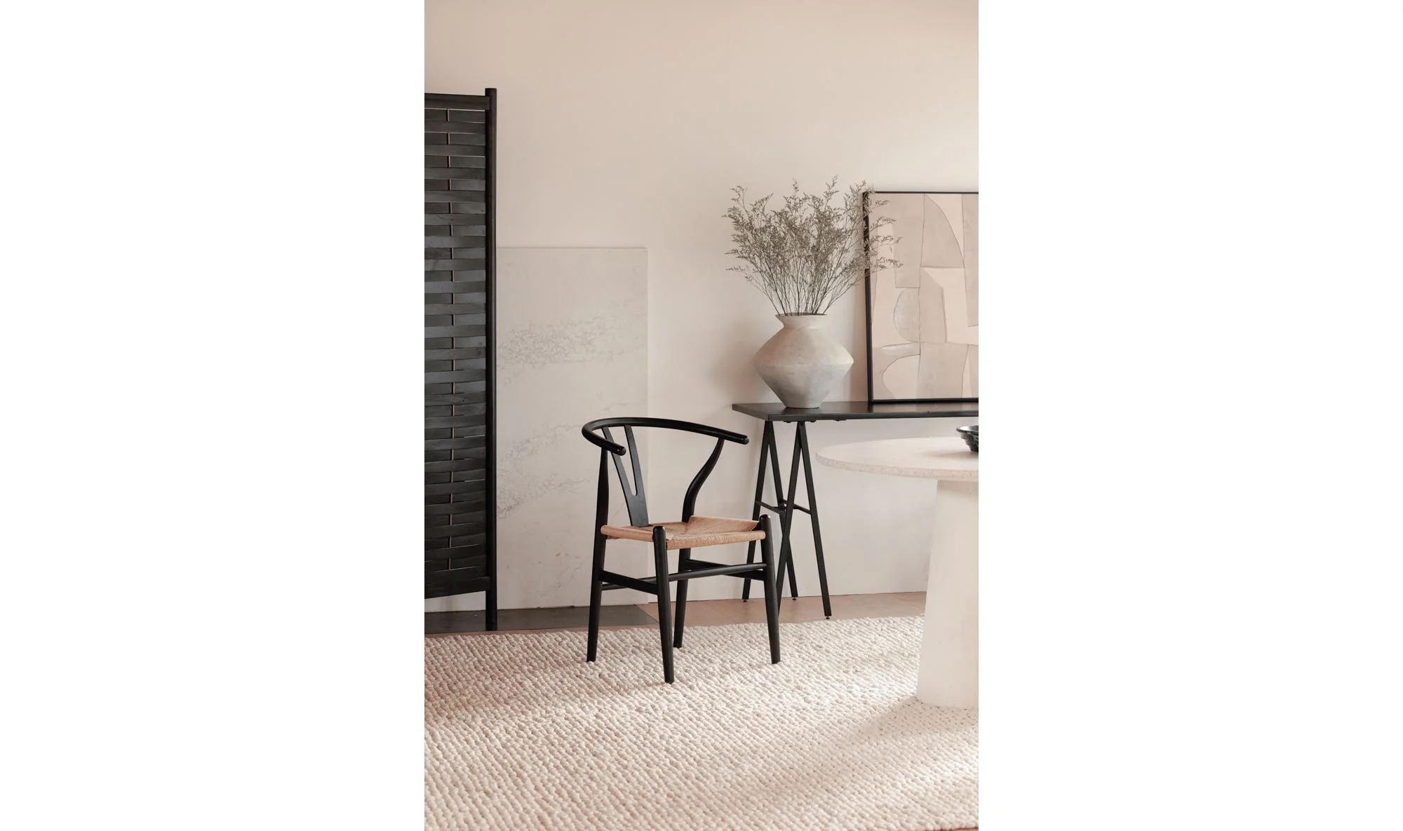 Moe's Home Ventana Dining Chair Black And Natural - Set Of Two - Image 3