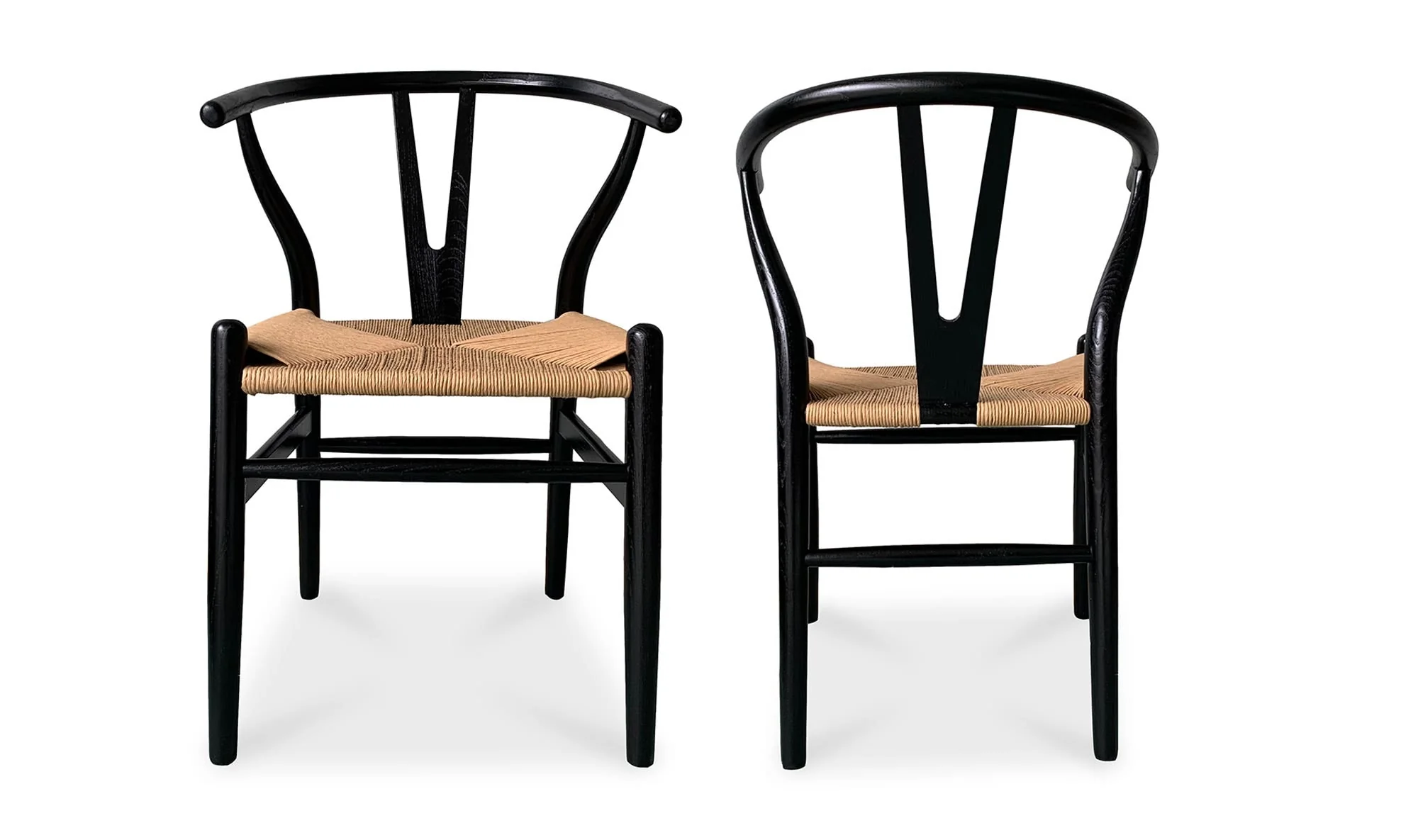 Moe's Home Ventana Dining Chair Black And Natural - Set Of Two - Image 5