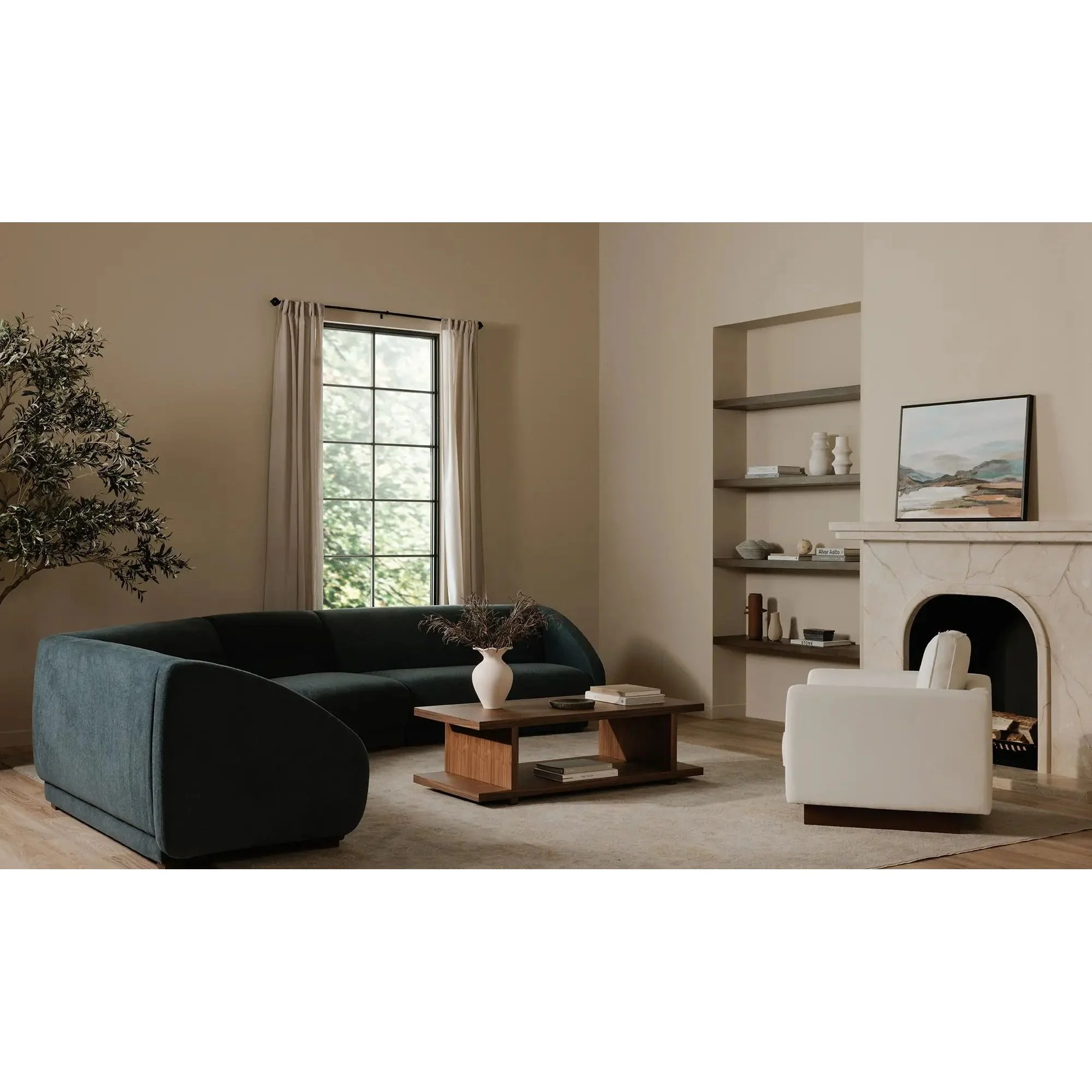 Moe's Home Collection Vernon White Accent Chair - Image 2