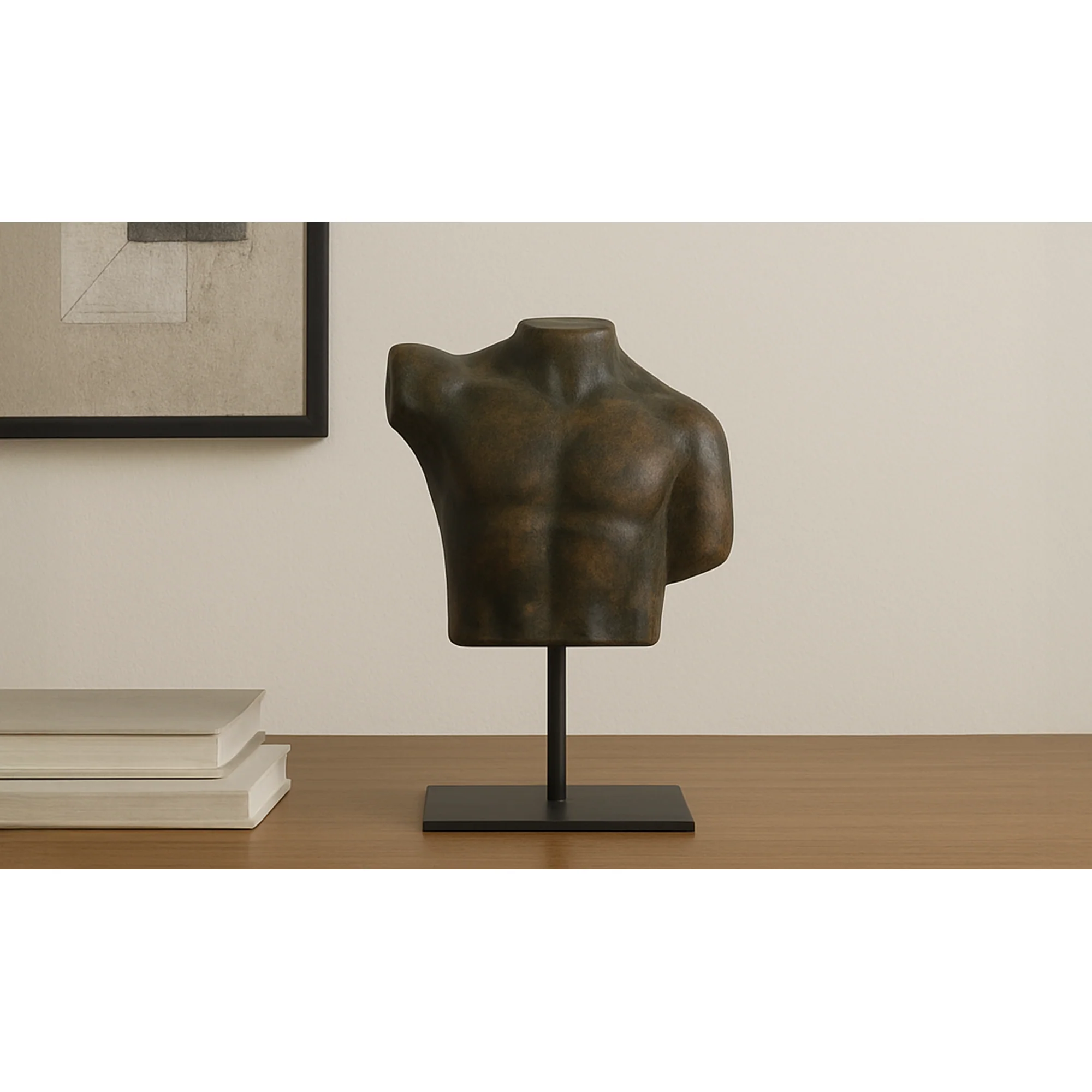 Moe's Home Victor Cast Aluminum Sculpture Dark Green Patina - Image 2