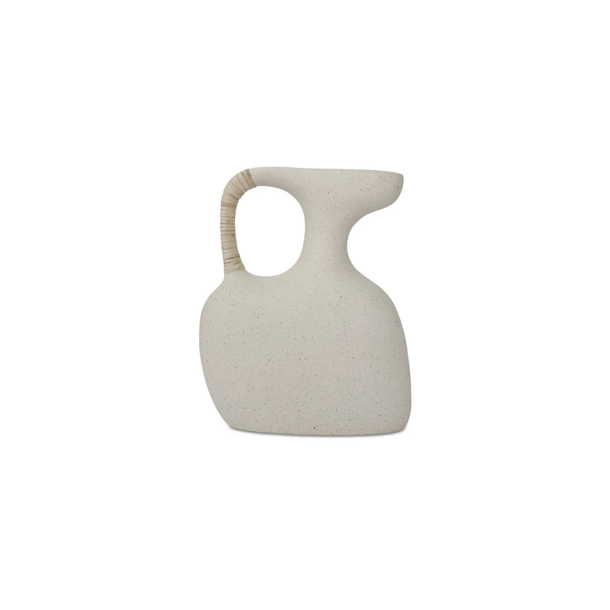 Moe's Home Vila 13In Sculptural Vessel Cream White