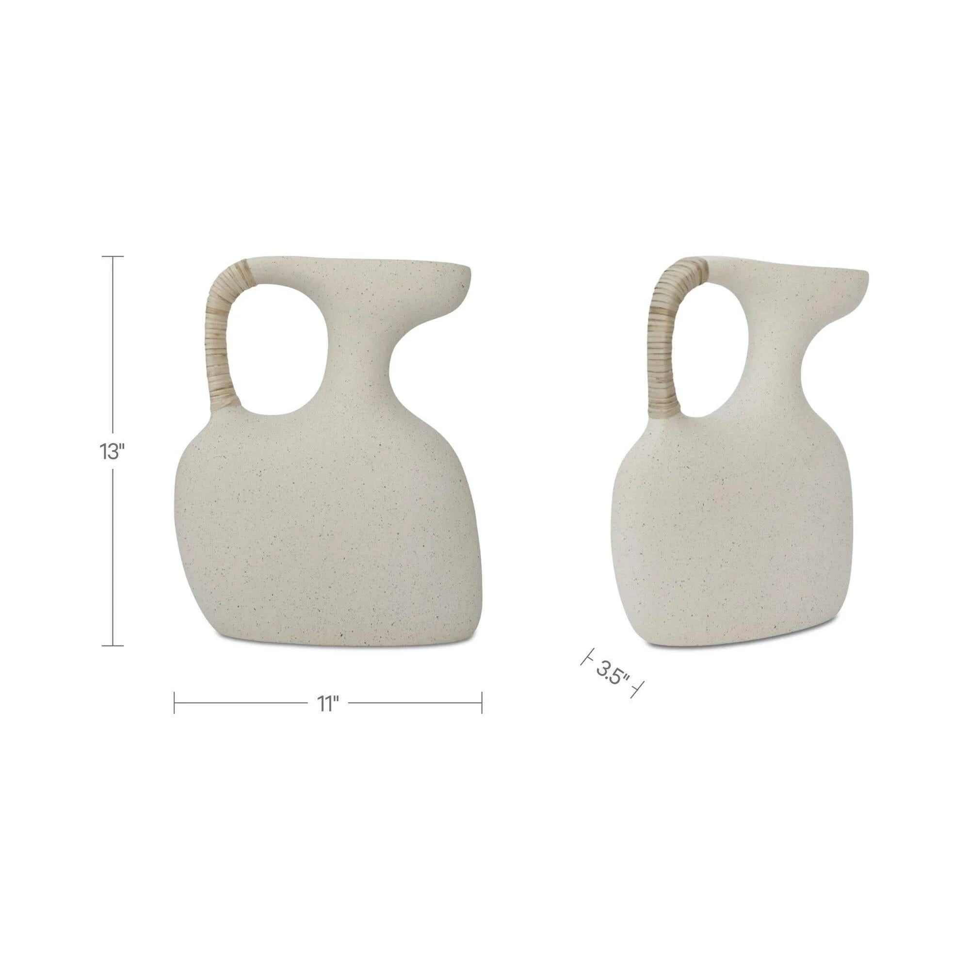 Moe's Home Vila 13In Sculptural Vessel Cream White - Image 9