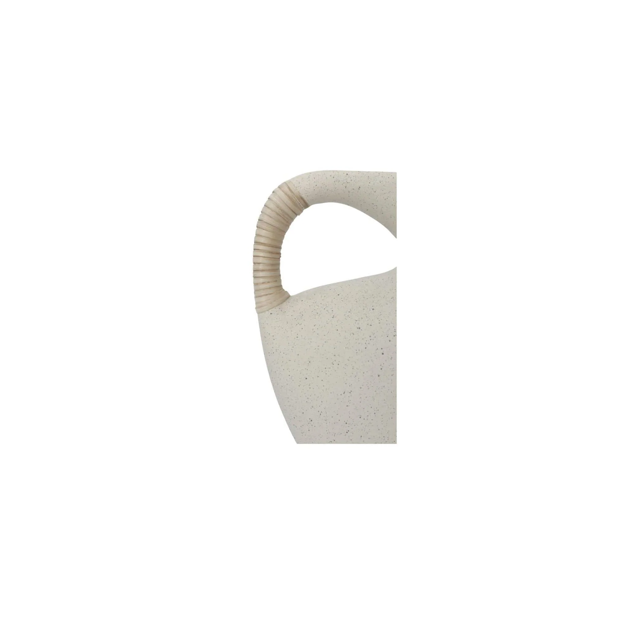 Moe's Home Vila 9.5In Sculptural Vessel Cream White - Image 3