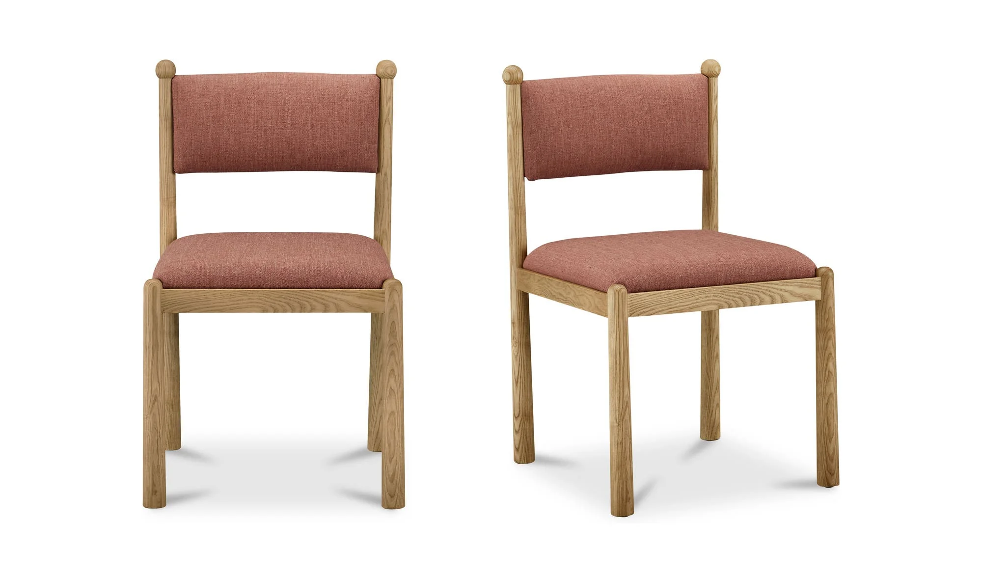Moe's Home Villetta Dining Chair Deep Pink - Set Of Two